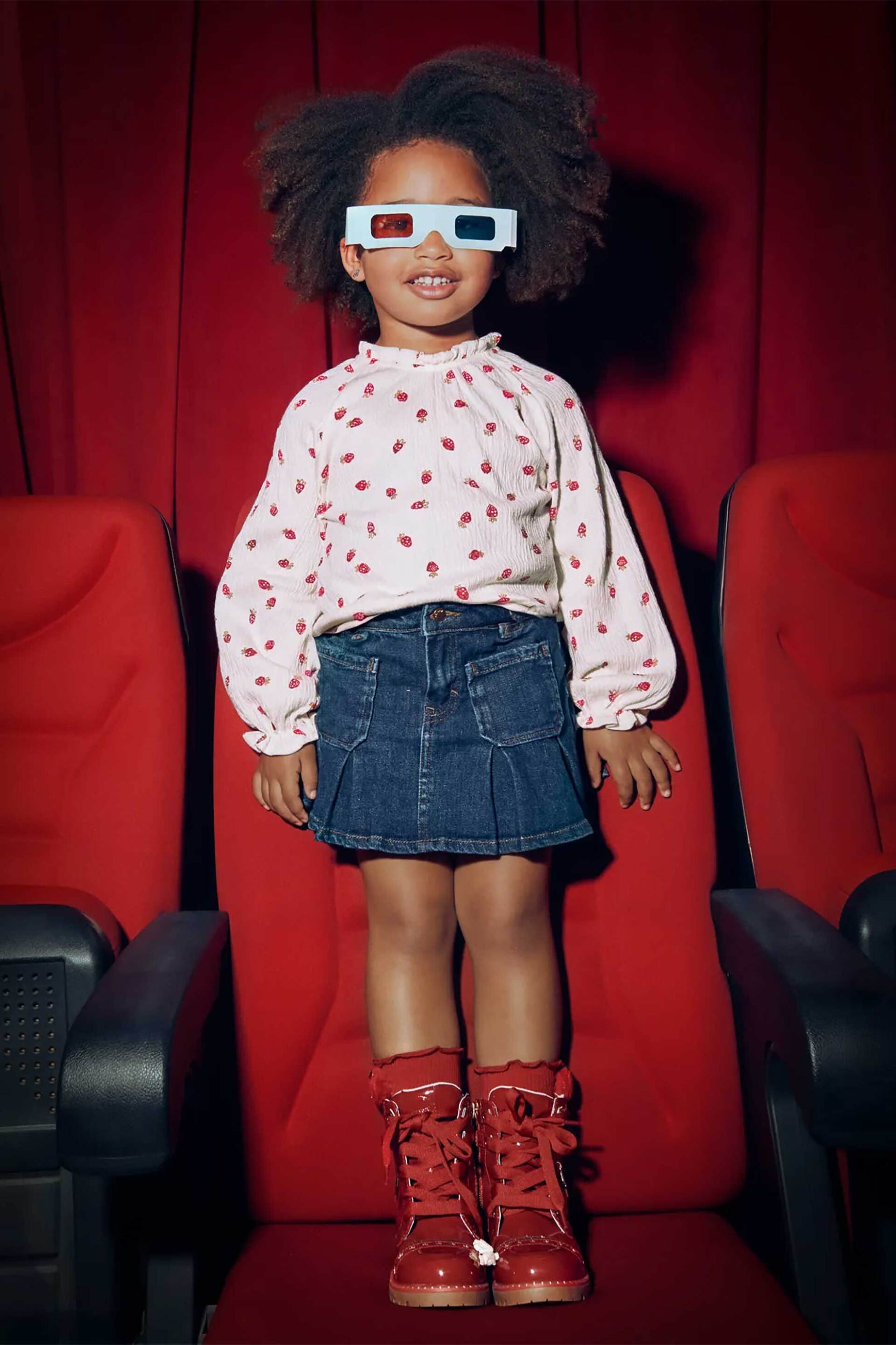 Mayoral παιδική μπλούζα με γκοφρέ υφή και all-over print - 4003-W26 Κρέμ