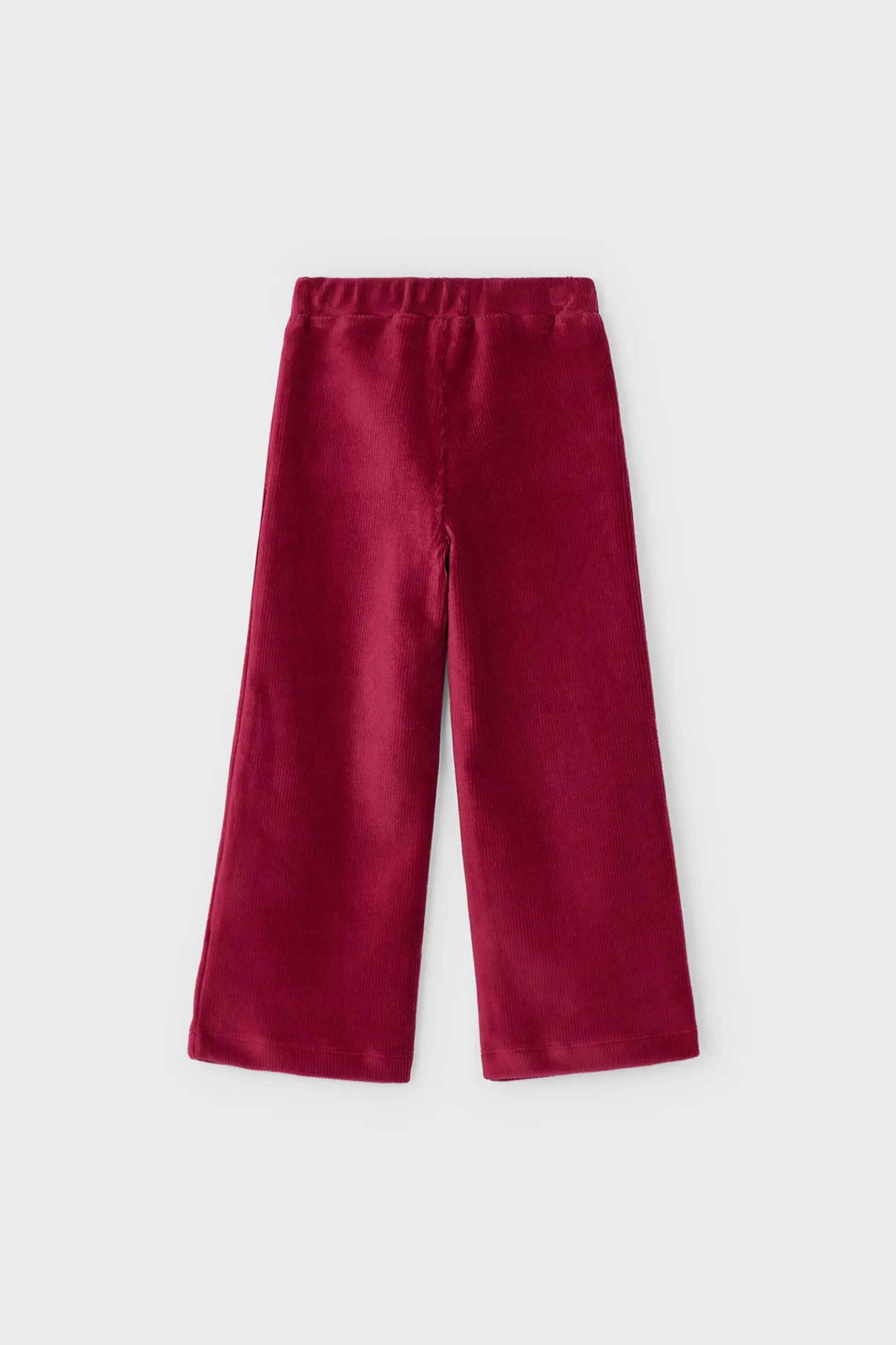 Mayoral παιδικό παντελόνι με βελούδινη υφή - 4575-W26 Κόκκινο φωτογραφία