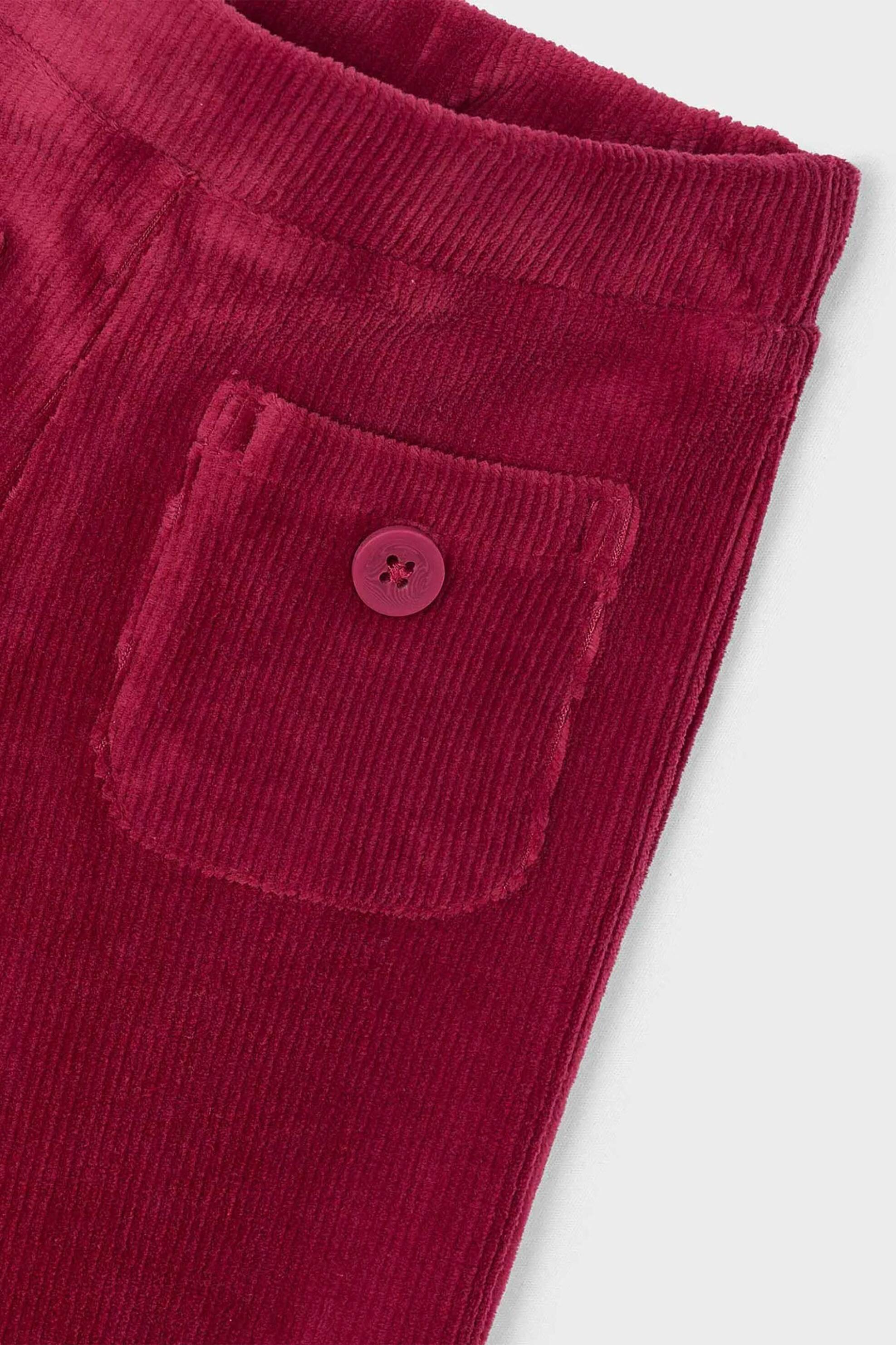 Mayoral παιδικό παντελόνι με βελούδινη υφή - 4575-W26 Κόκκινο φωτογραφία