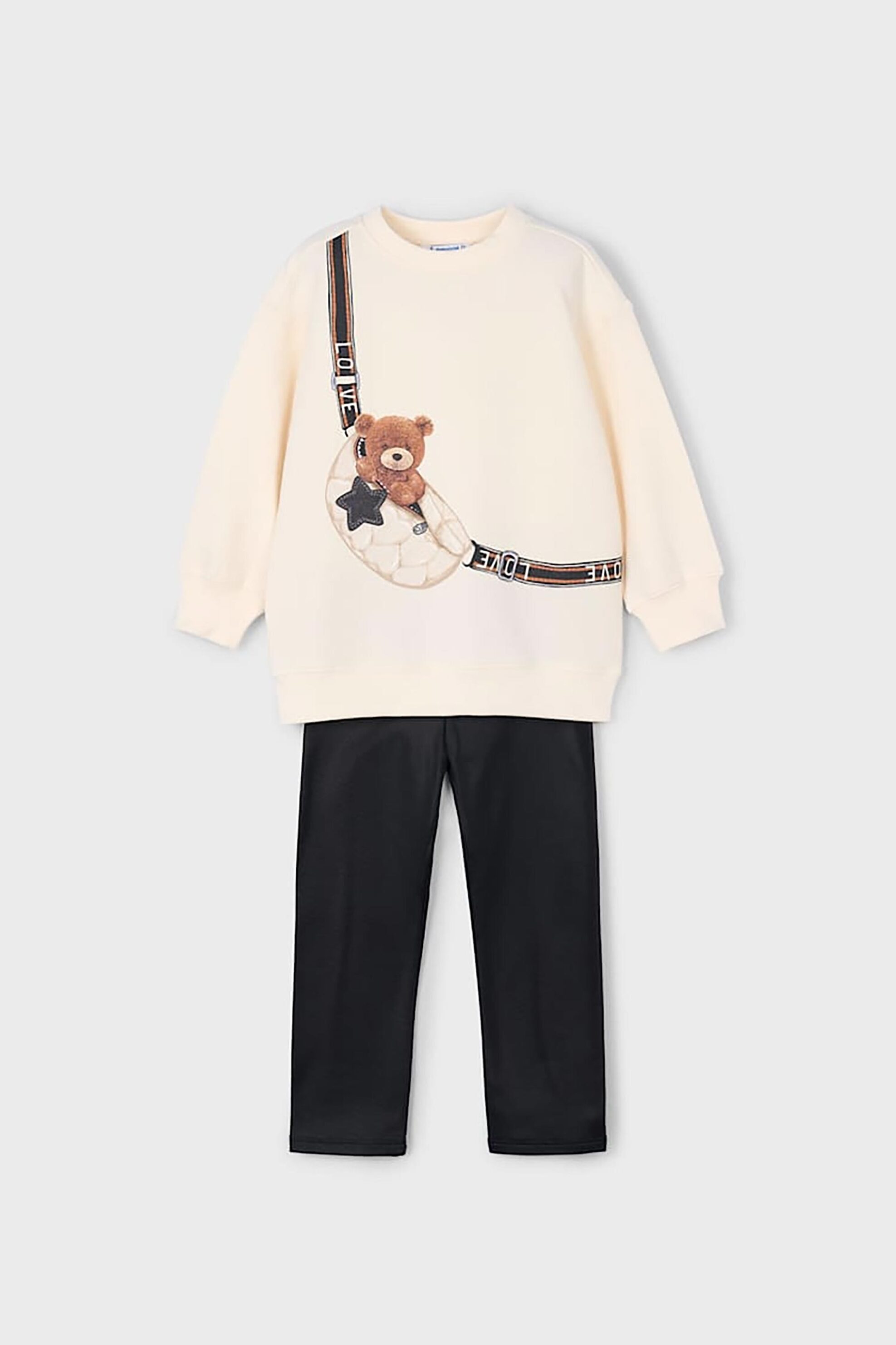 Mayoral παιδικό σετ μπλούζα με κολάν (2 τεμάχια) - 4727-W26 Μαύρο