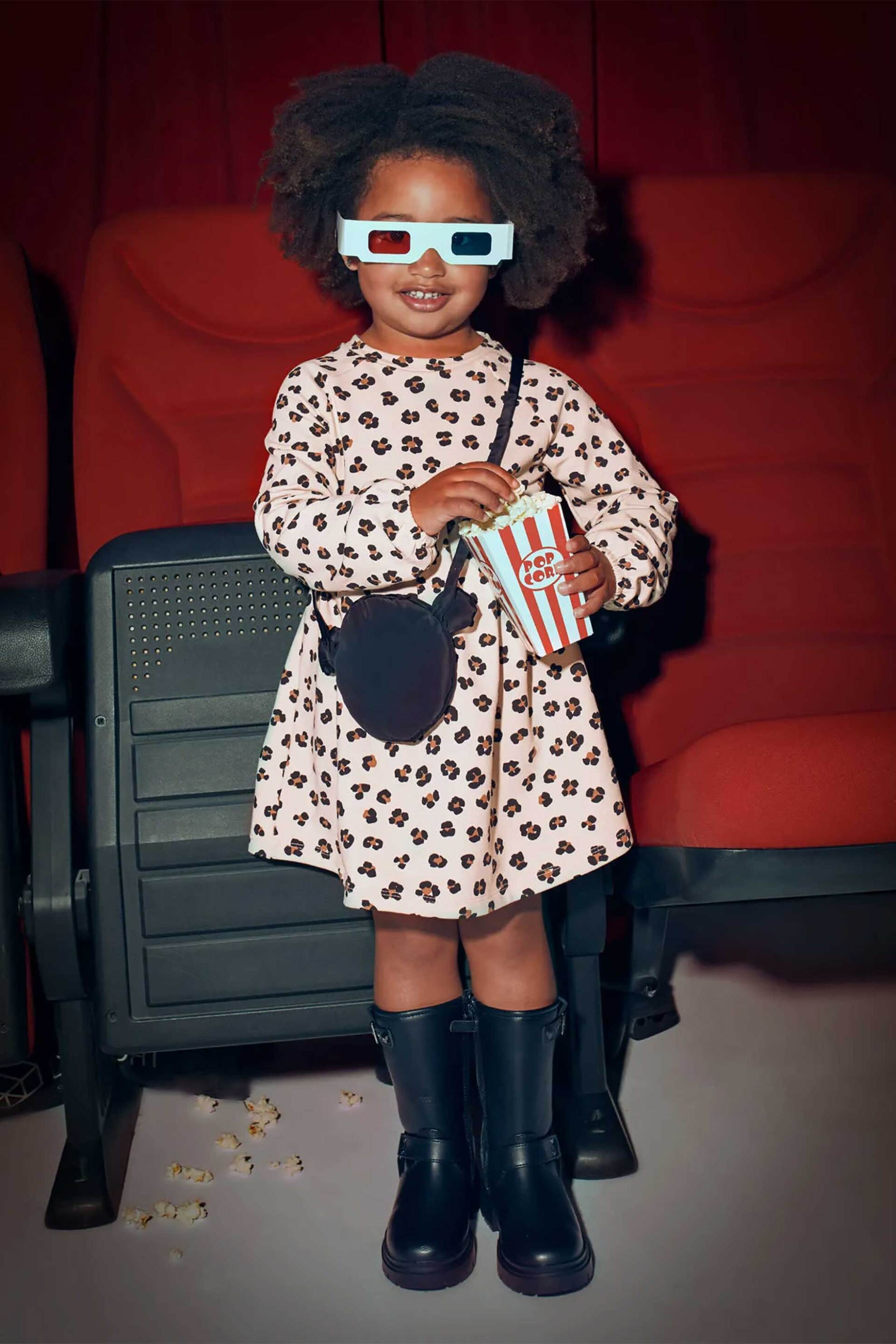 Mayoral παιδικό σετ φόρεμα με all-over print και τσαντάκι - 4926-W26 Μπεζ