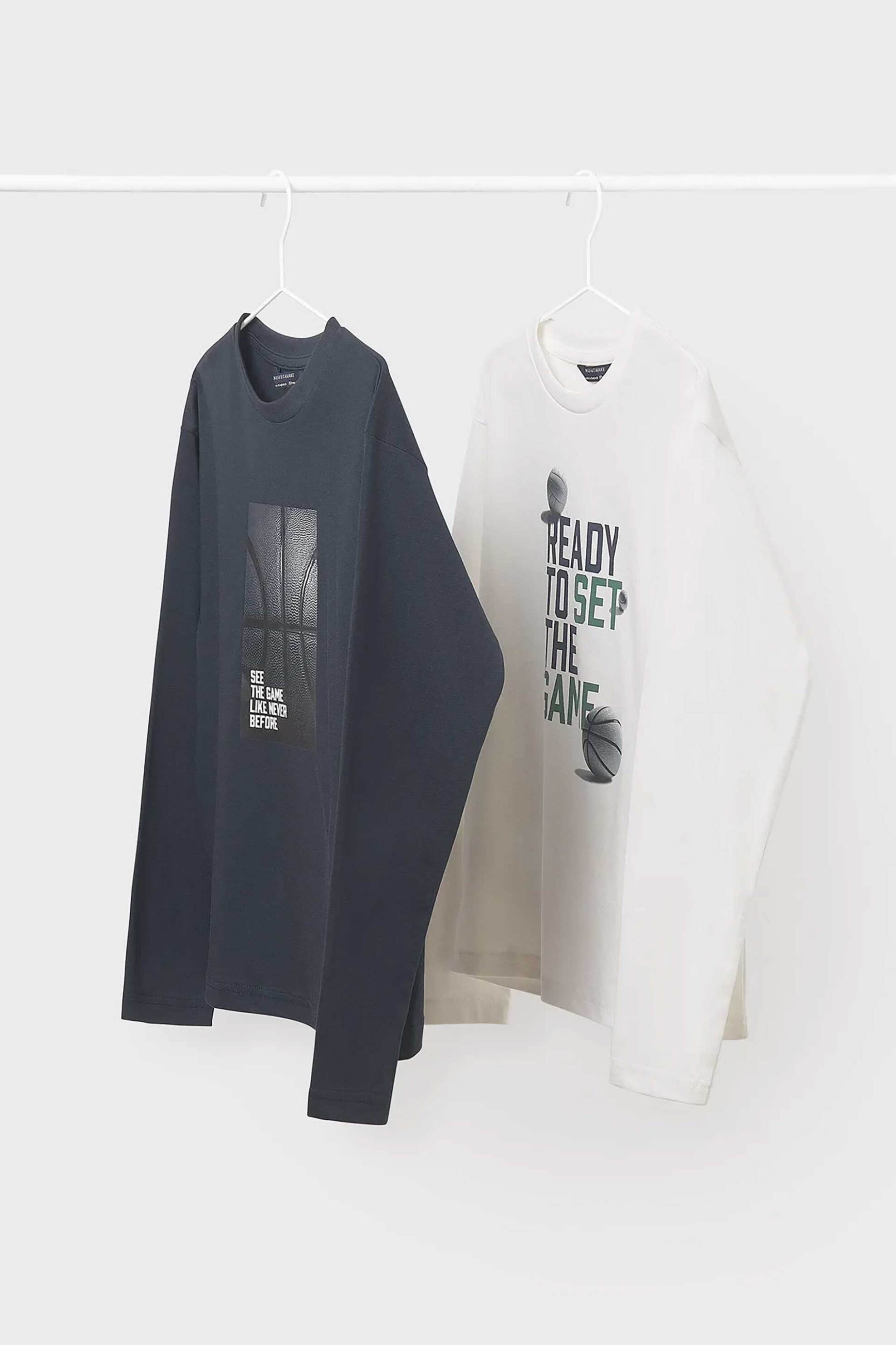 MAYORAL Mayoral παιδικό σετ μπλούζα φούτερ με graphic print (2 τεμάχια) - 7002-W26 Μπλε Σκούρο