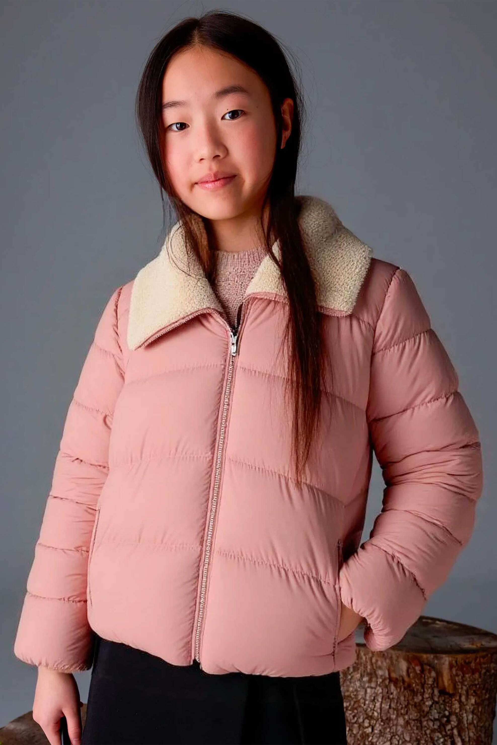 Mayoral παιδικό μπουφάν με καπιτονέ σχέδιο - 7437-W26 Ροζ