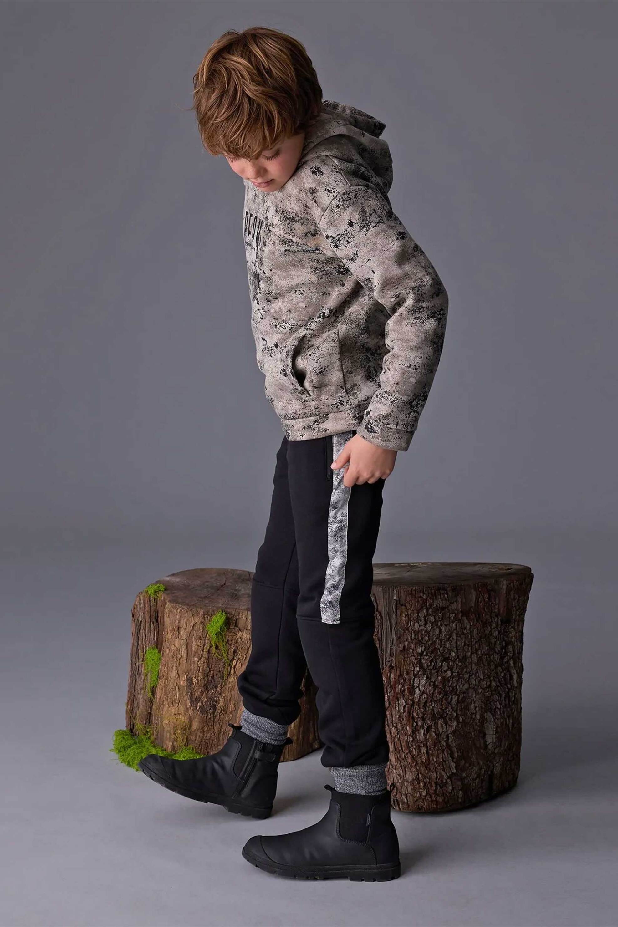 Mayoral παιδικό παντελόνι φόρμας με ελαστική μέση - 7565-W26 Μαύρο