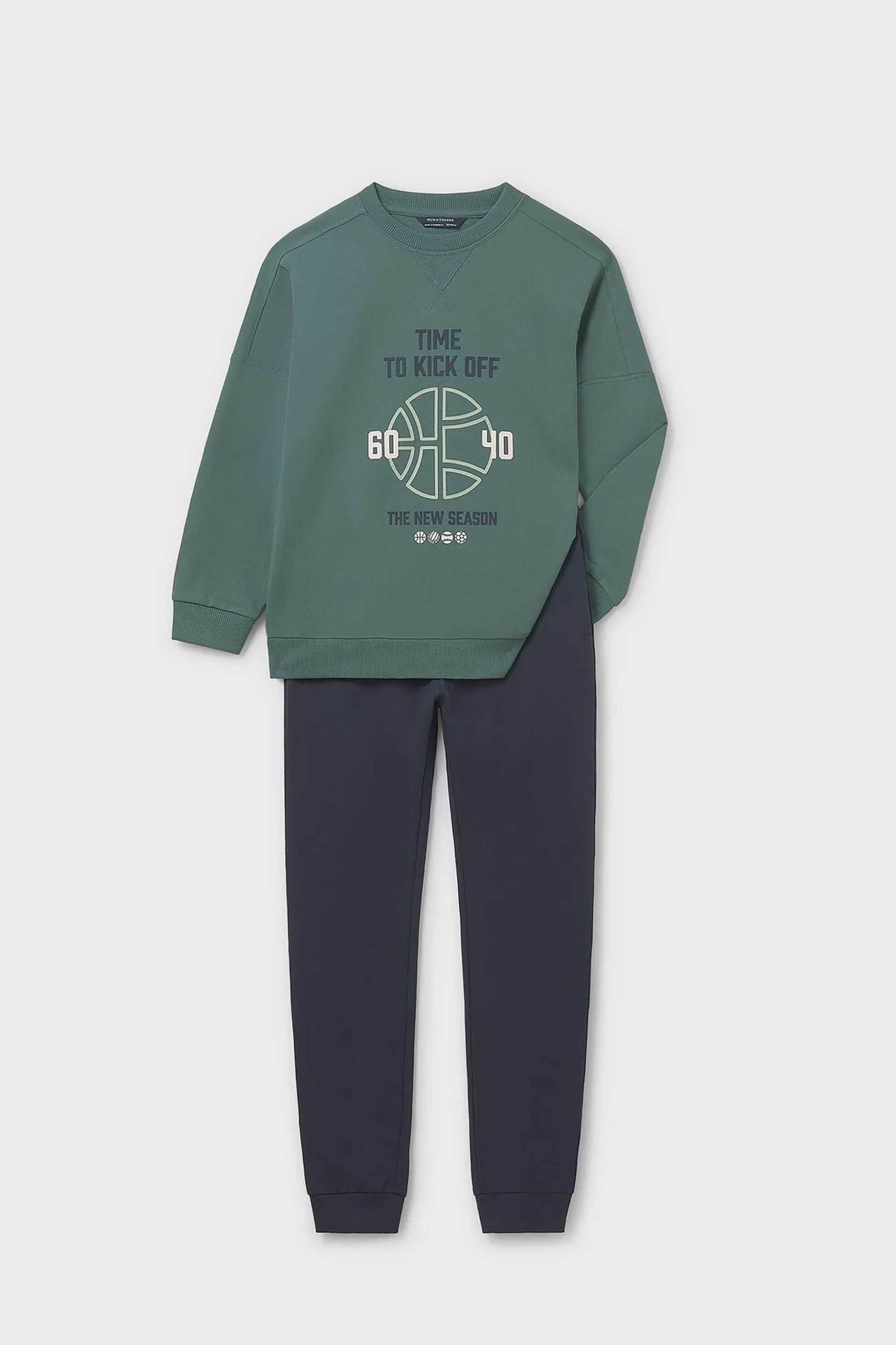 Mayoral παιδικό σετ μπλούζα με παντελόνι φόρμας (2 τεμάχια) - 7848-W26 Μπλε Σκούρο φωτογραφία