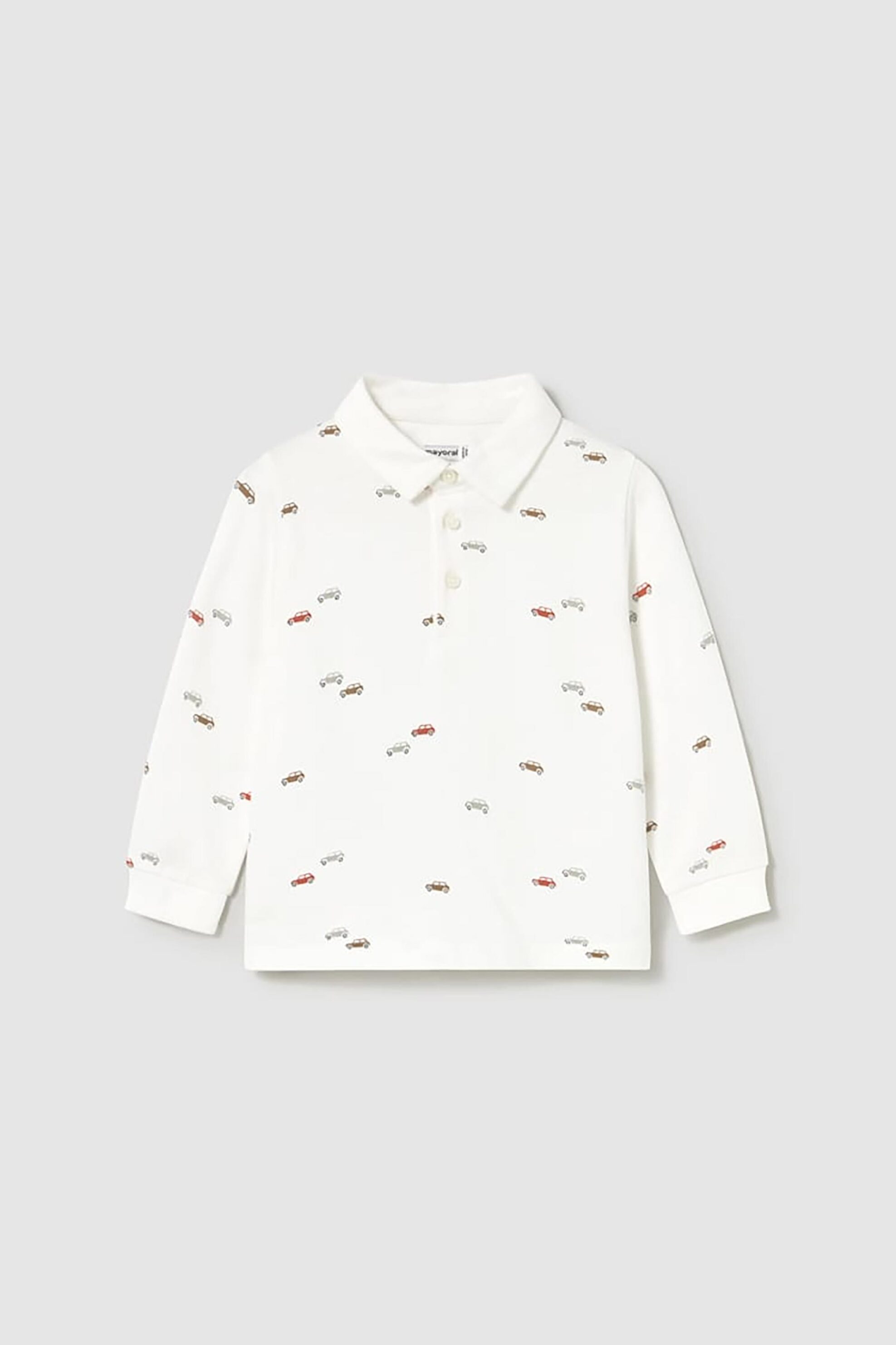 MAYORAL Mayoral βρεφική μπλούζα πόλο με all-over print - 2102-W26 Λευκό