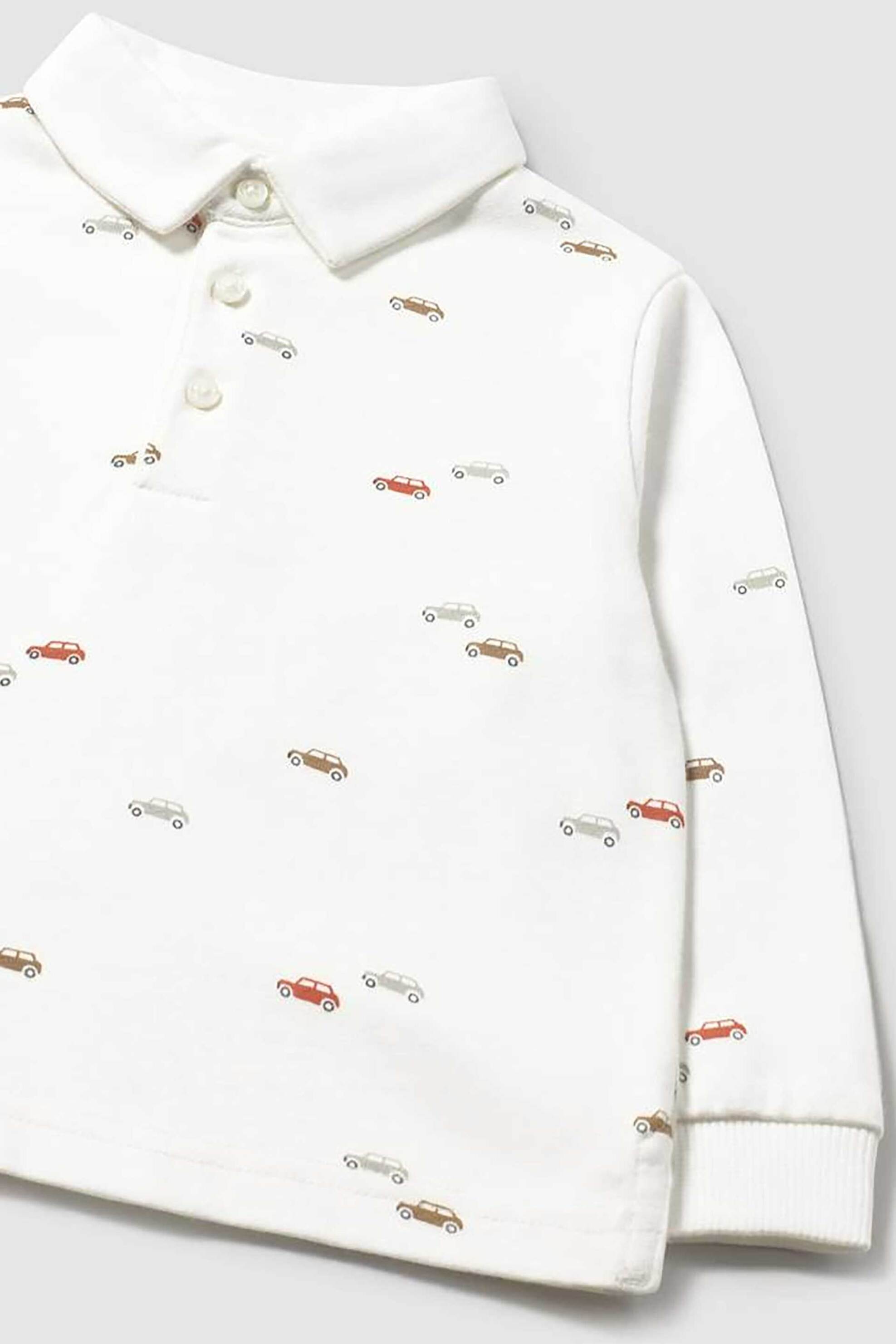 Mayoral βρεφική μπλούζα πόλο με all-over print - 2102-W26 Λευκό φωτογραφία