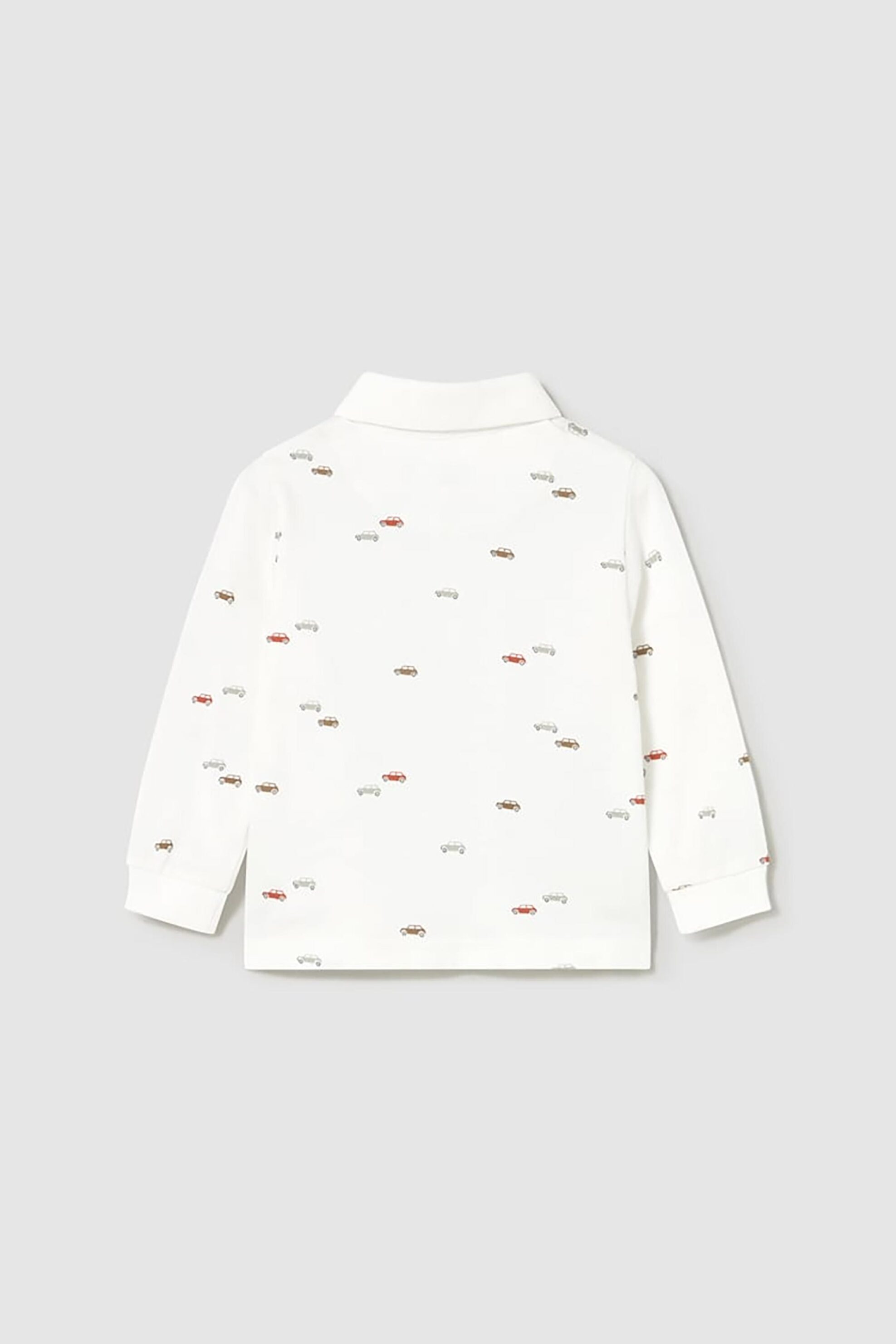 Mayoral βρεφική μπλούζα πόλο με all-over print - 2102-W26 Λευκό φωτογραφία