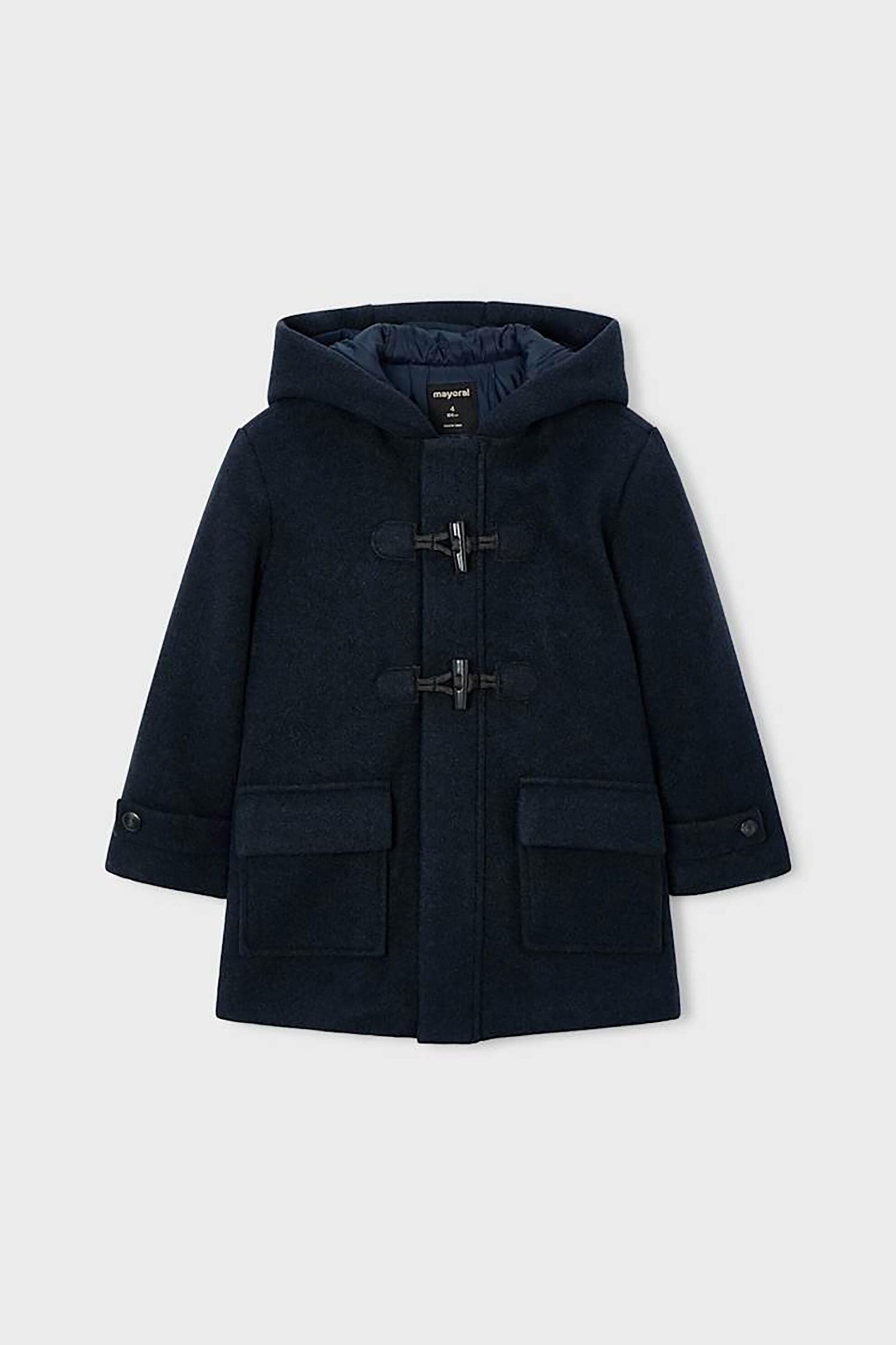 Mayoral παιδικό παλτό montgomery με κουκούλα - 4423-W26 Μπλε Σκούρο