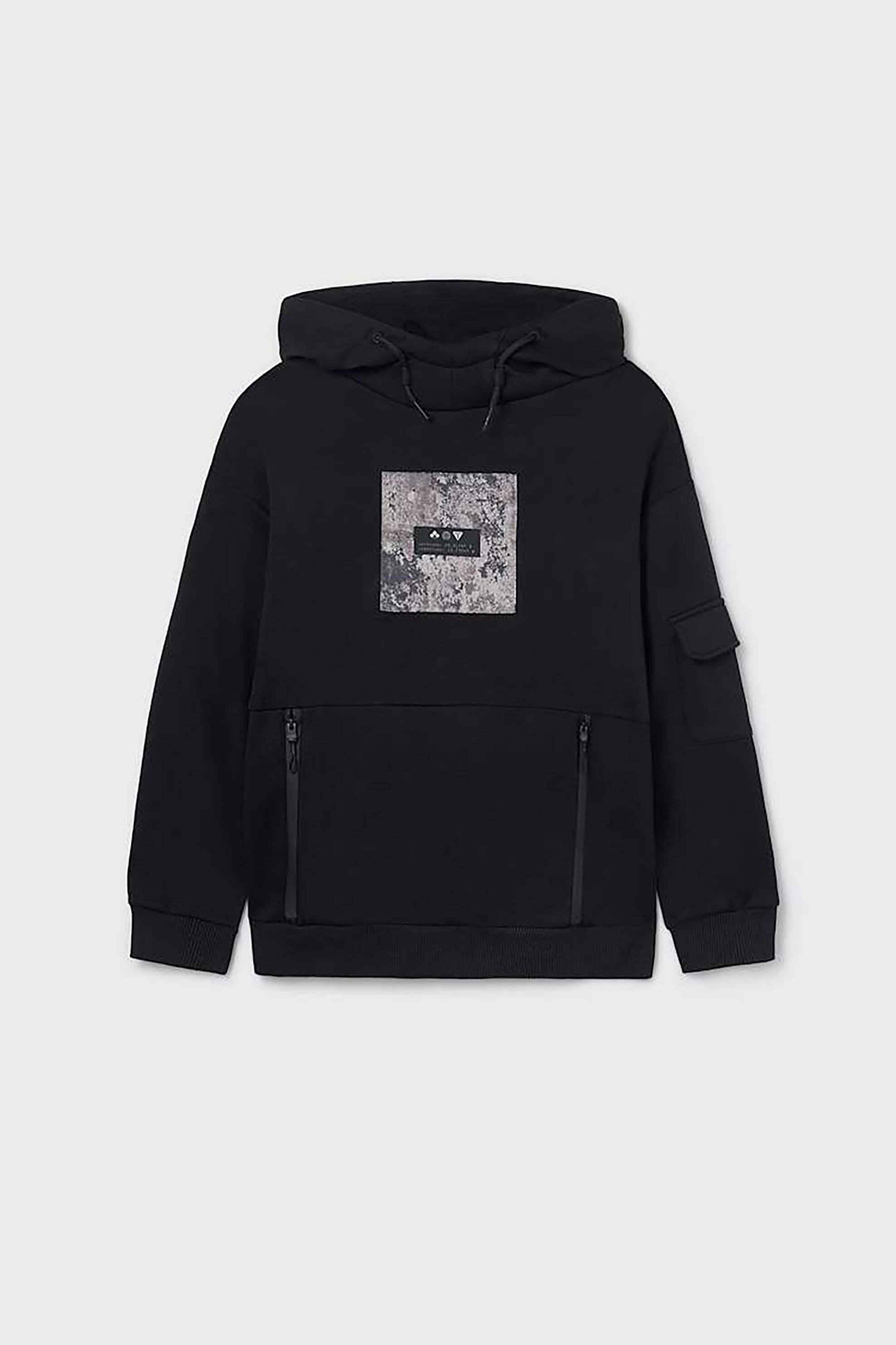 Mayoral παιδική μπλούζα φούτερ με print - 7403-W26 Μαύρο