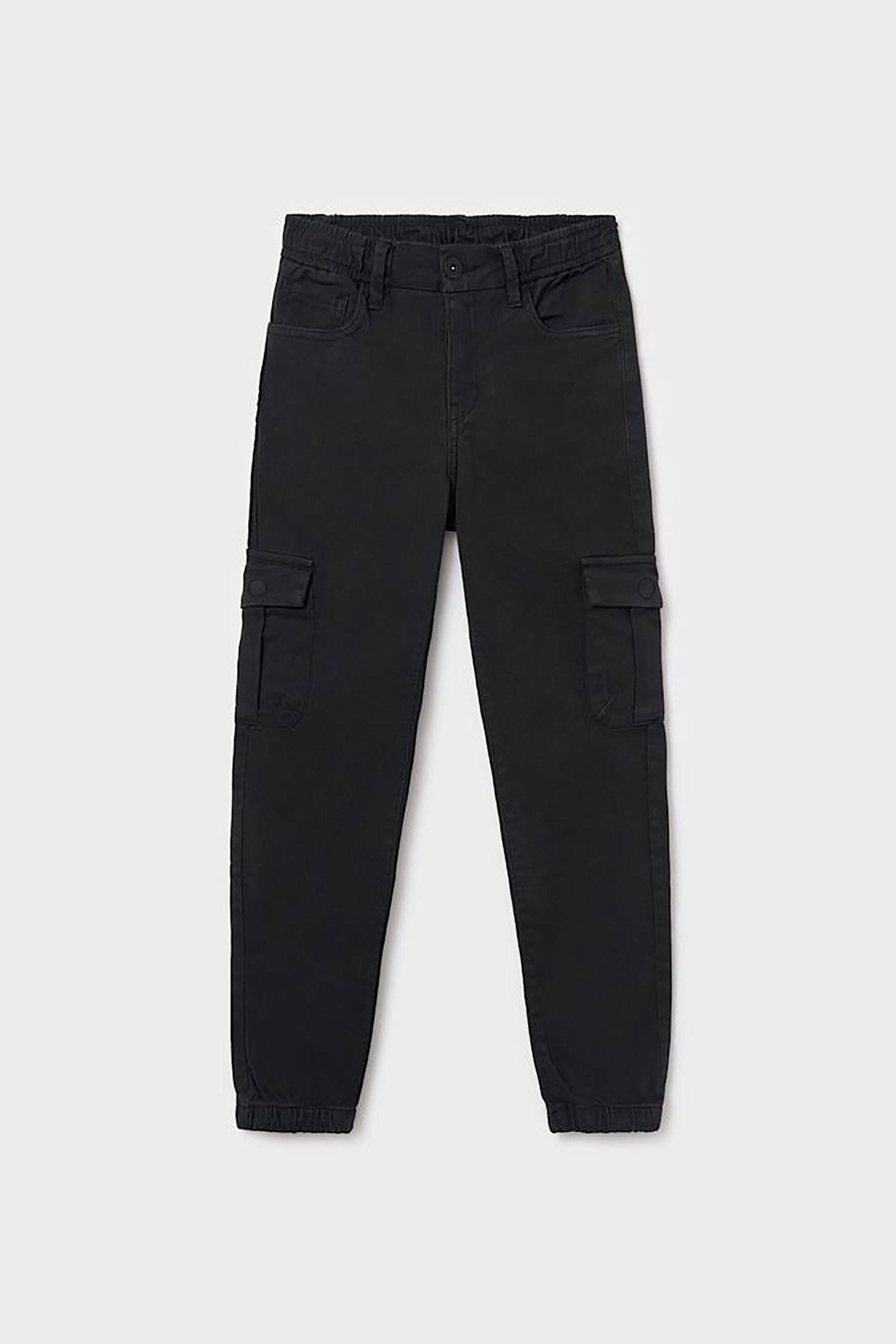 Mayoral παιδικό παντελόνι cargo μονόχρωμο βαμβακερό - 7559-W26 Μαύρο