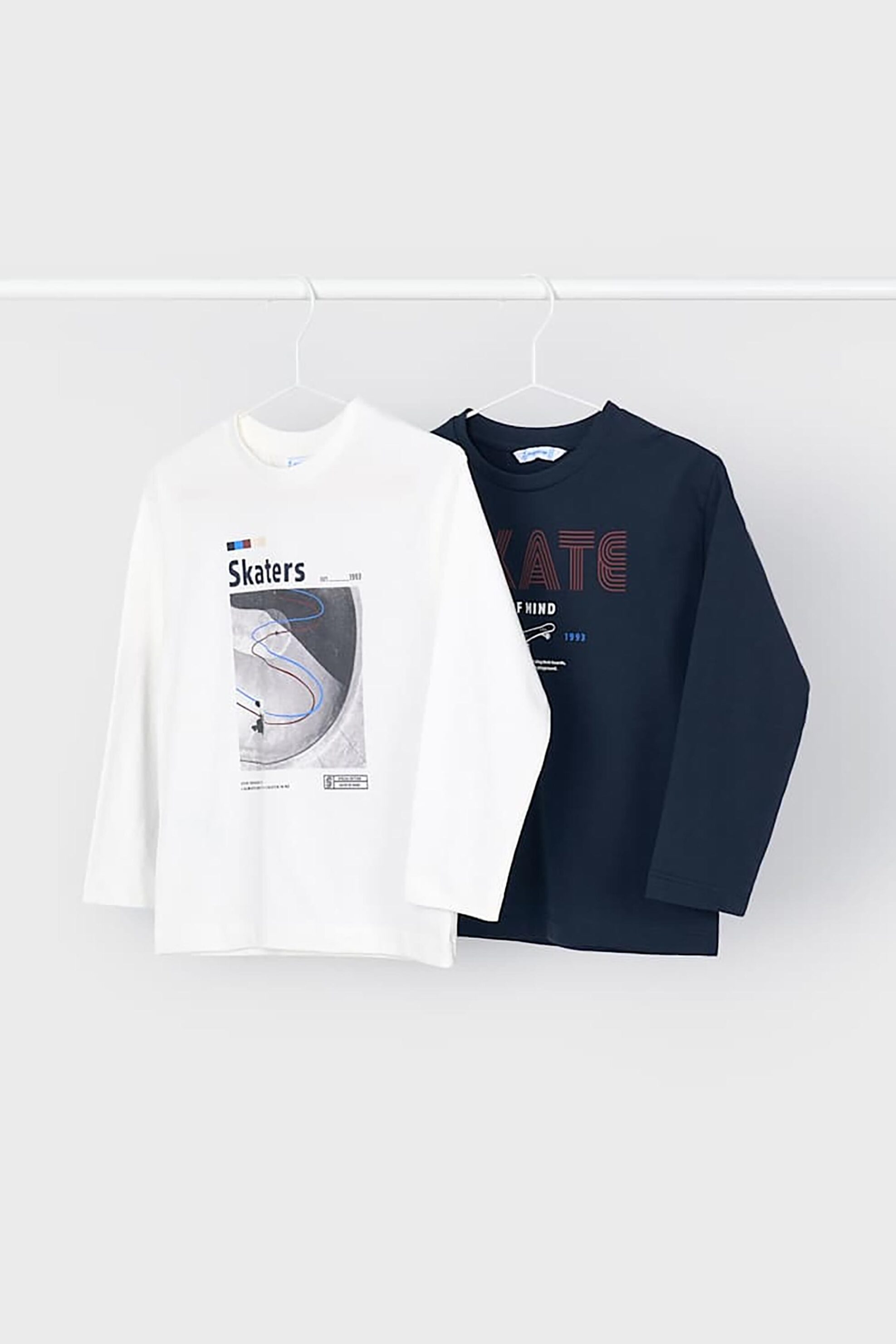 Mayoral παιδικό σετ μακρυμάνικες μπλούζες (2 τεμάχια) - 4091-W26 Μπλε Σκούρο