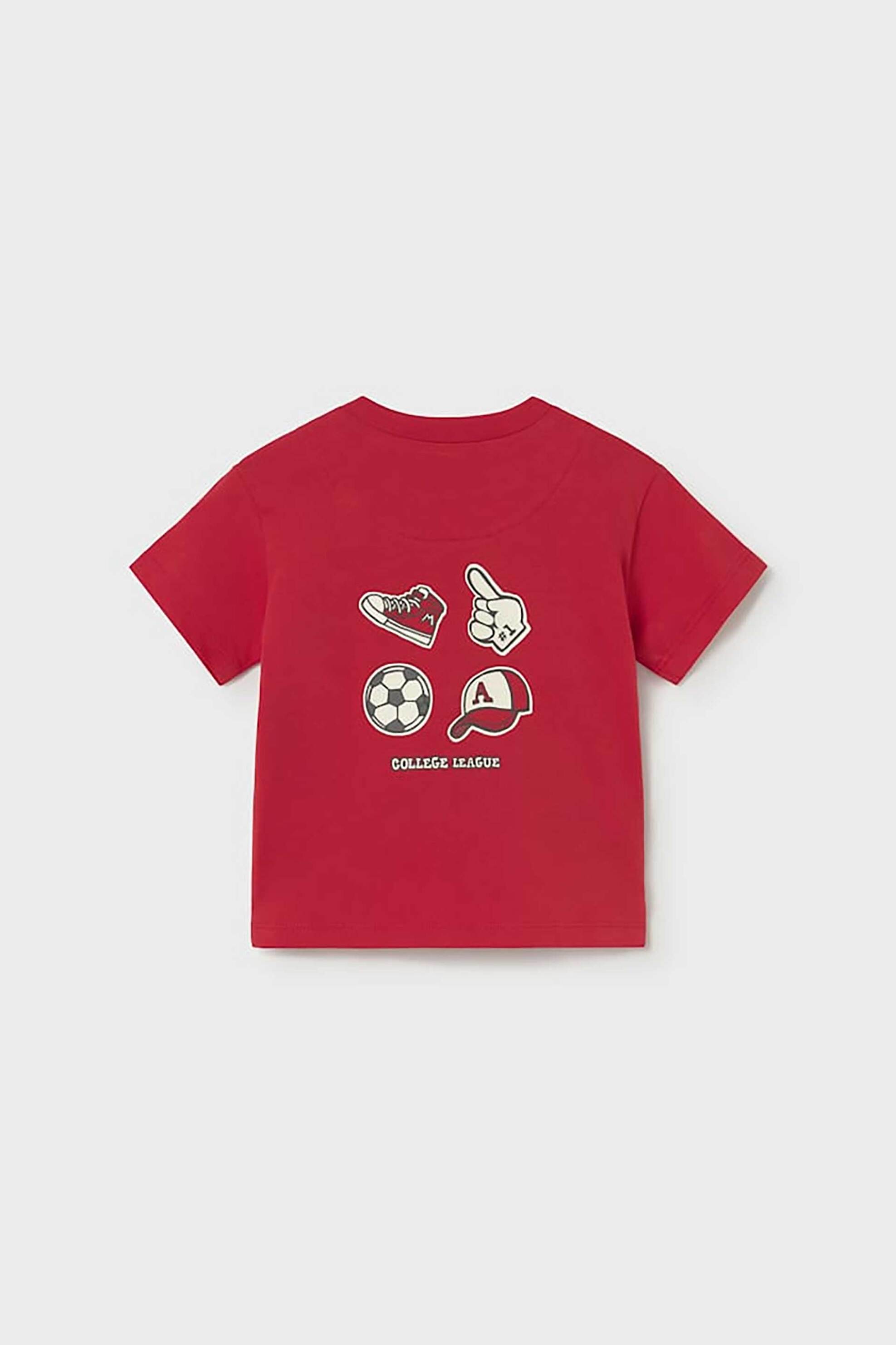 Mayoral βρεφική μπλούζα με print - 1007-S26 Κόκκινο φωτογραφία