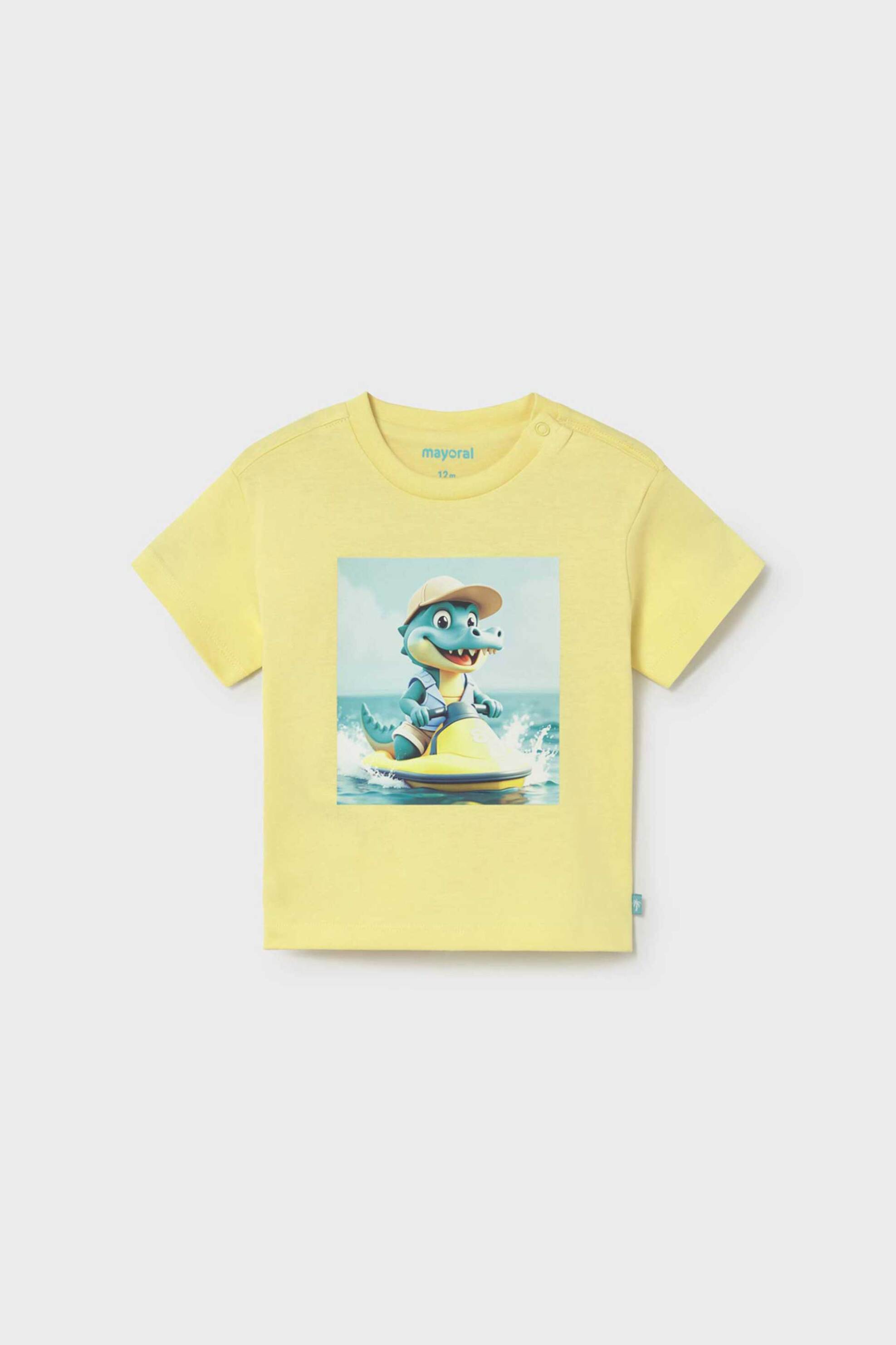Mayoral βρεφική μπλούζα με print - 1015-S26 Κίτρινο