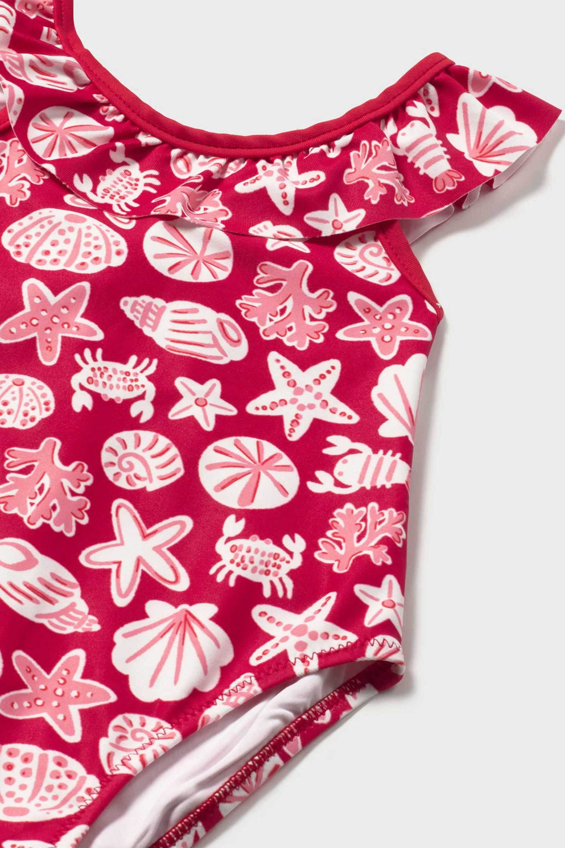 Mayoral βρεφικό ολόσωμο μαγιό με all-over print - 1754-S26 Κόκκινο φωτογραφία