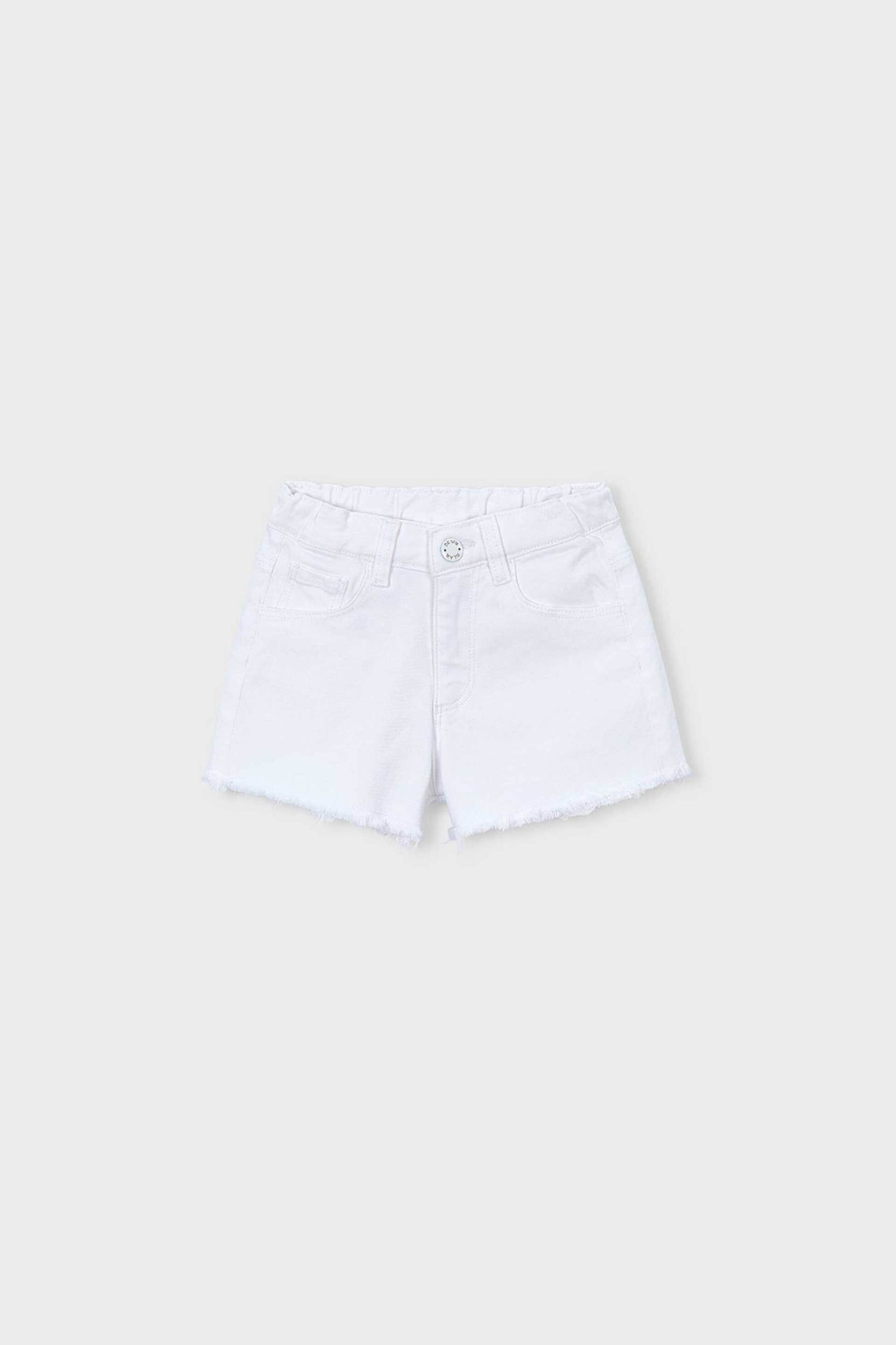 Mayoral παιδική βερμούδα denim μονόχρωμη - 234-S26 Λευκό
