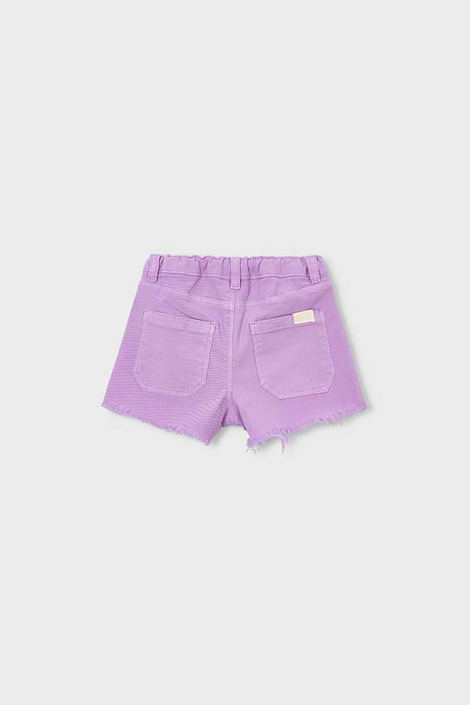 Mayoral παιδική βερμούδα denim μονόχρωμη - 234-S26 Λιλά φωτογραφία