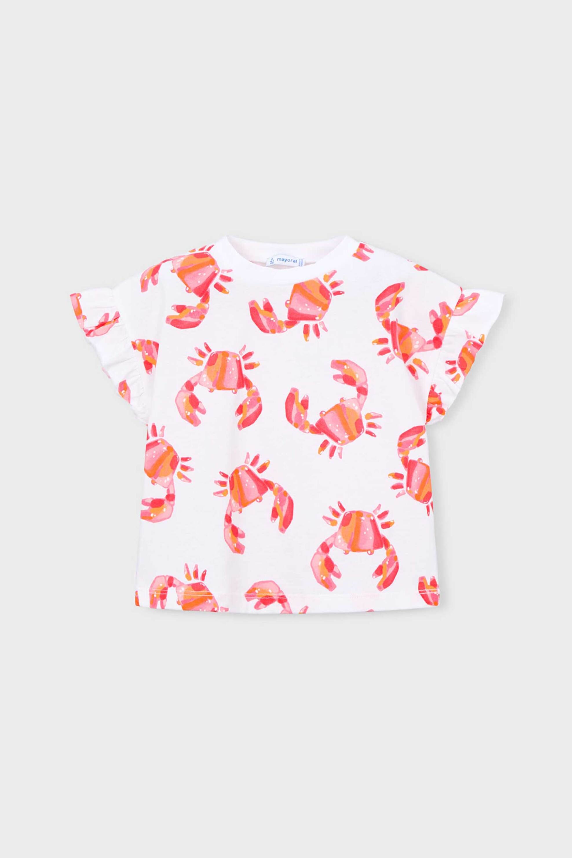 Mayoral παιδική μπλούζα με all-over print - 3018-S26 Ροζ