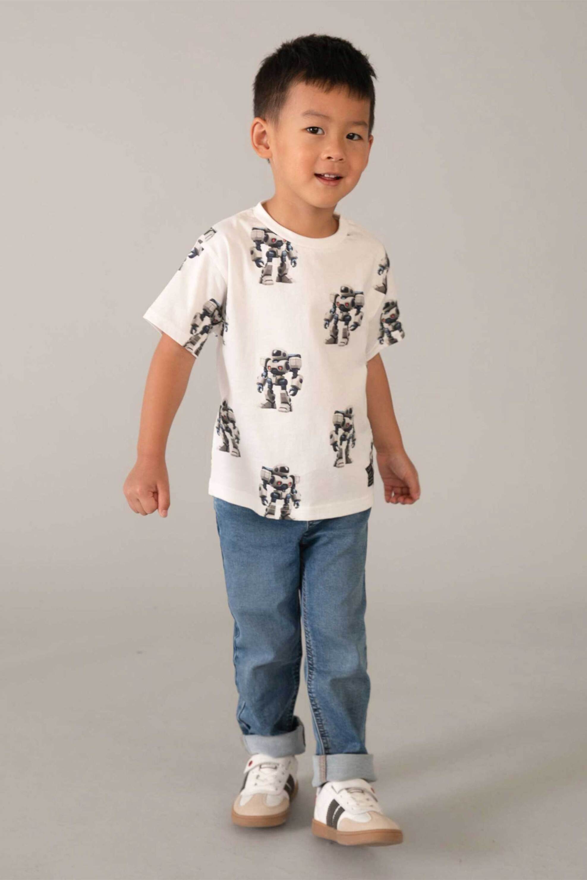 Mayoral παιδική μπλούζα με all-over print - 3068-S26 Κρέμ