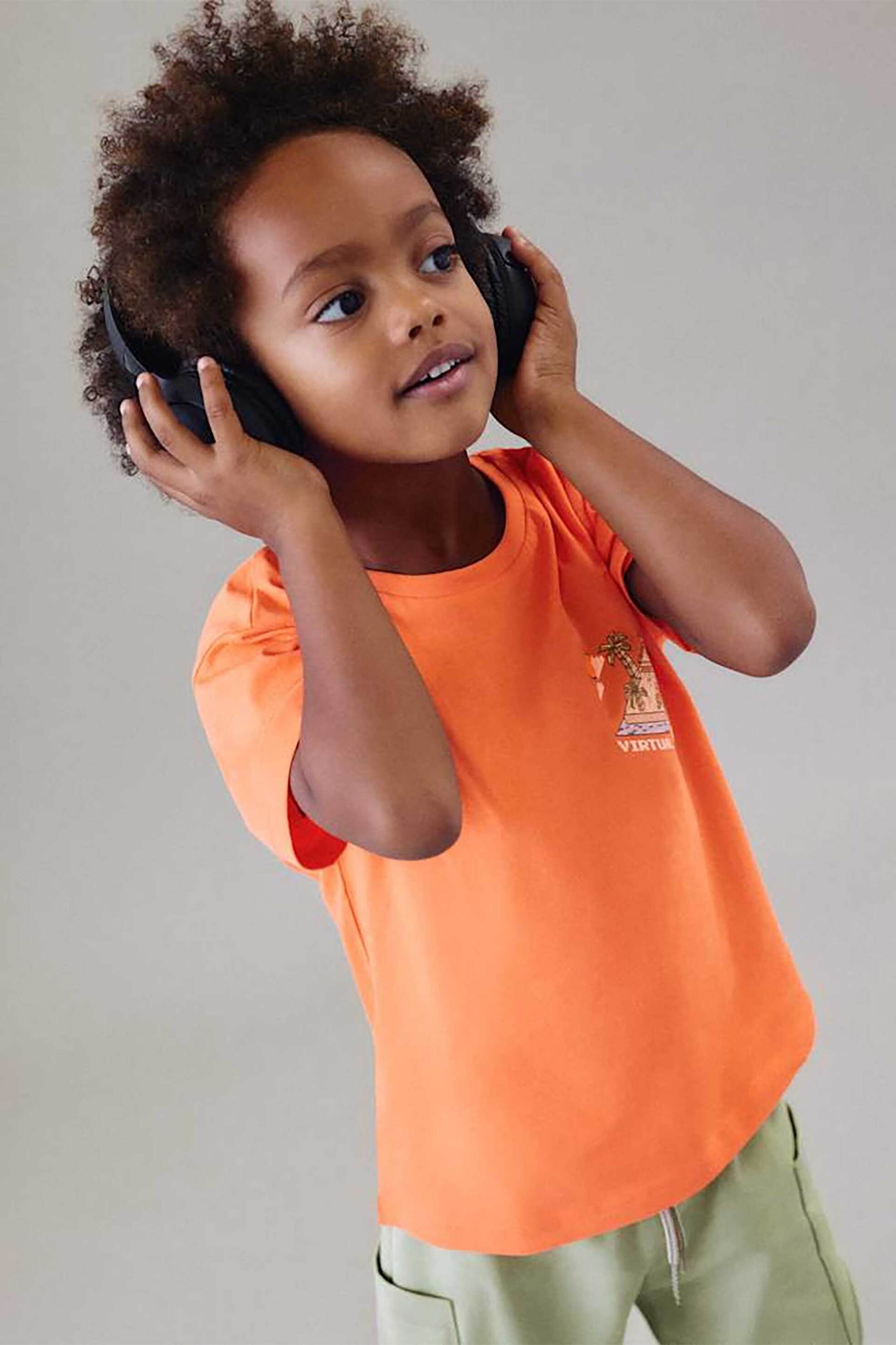 Mayoral παιδική μπλούζα με print - 3078-S26 Πορτοκαλί