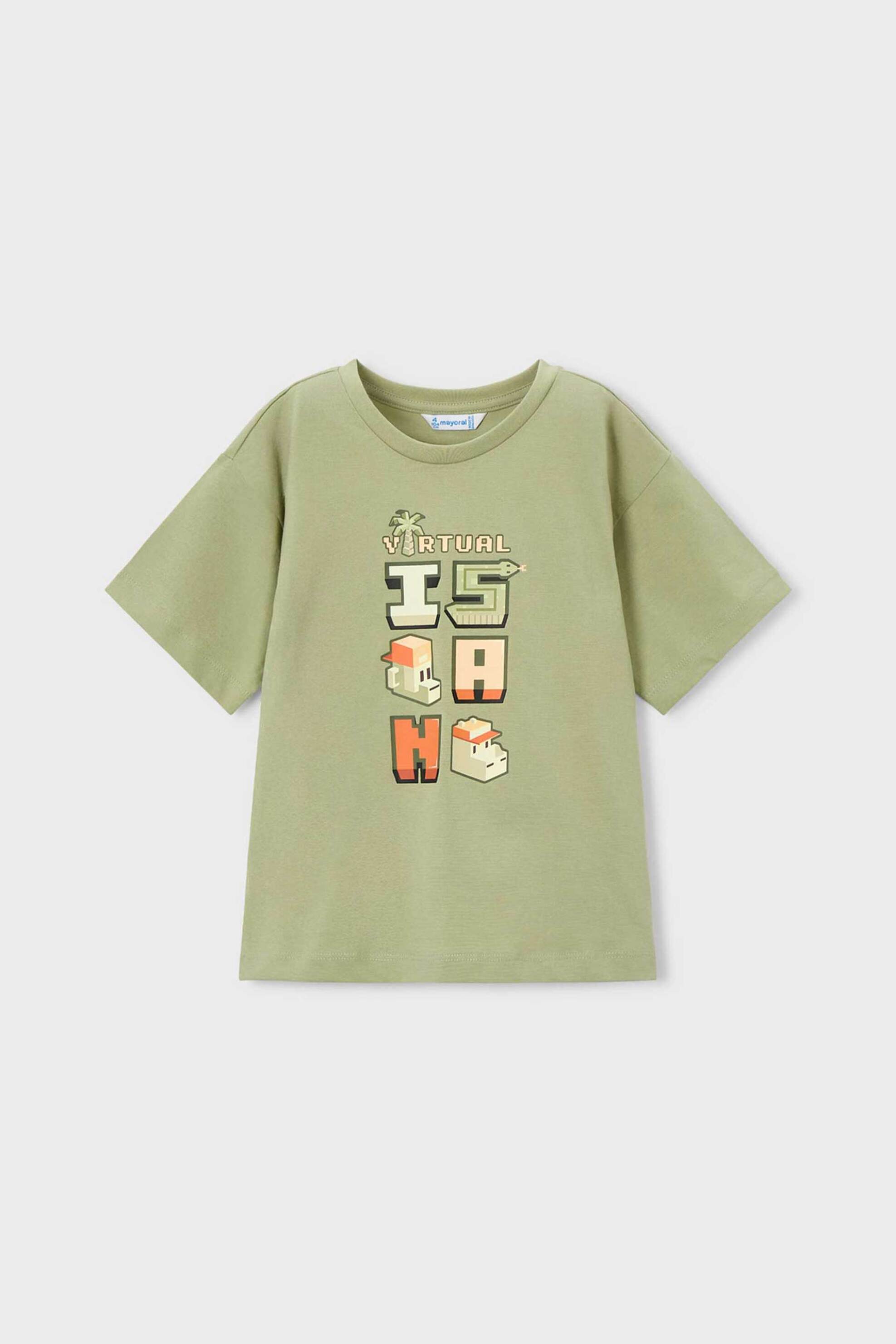 Mayoral παιδική μπλούζα με print - 3078-S26 Πράσινο