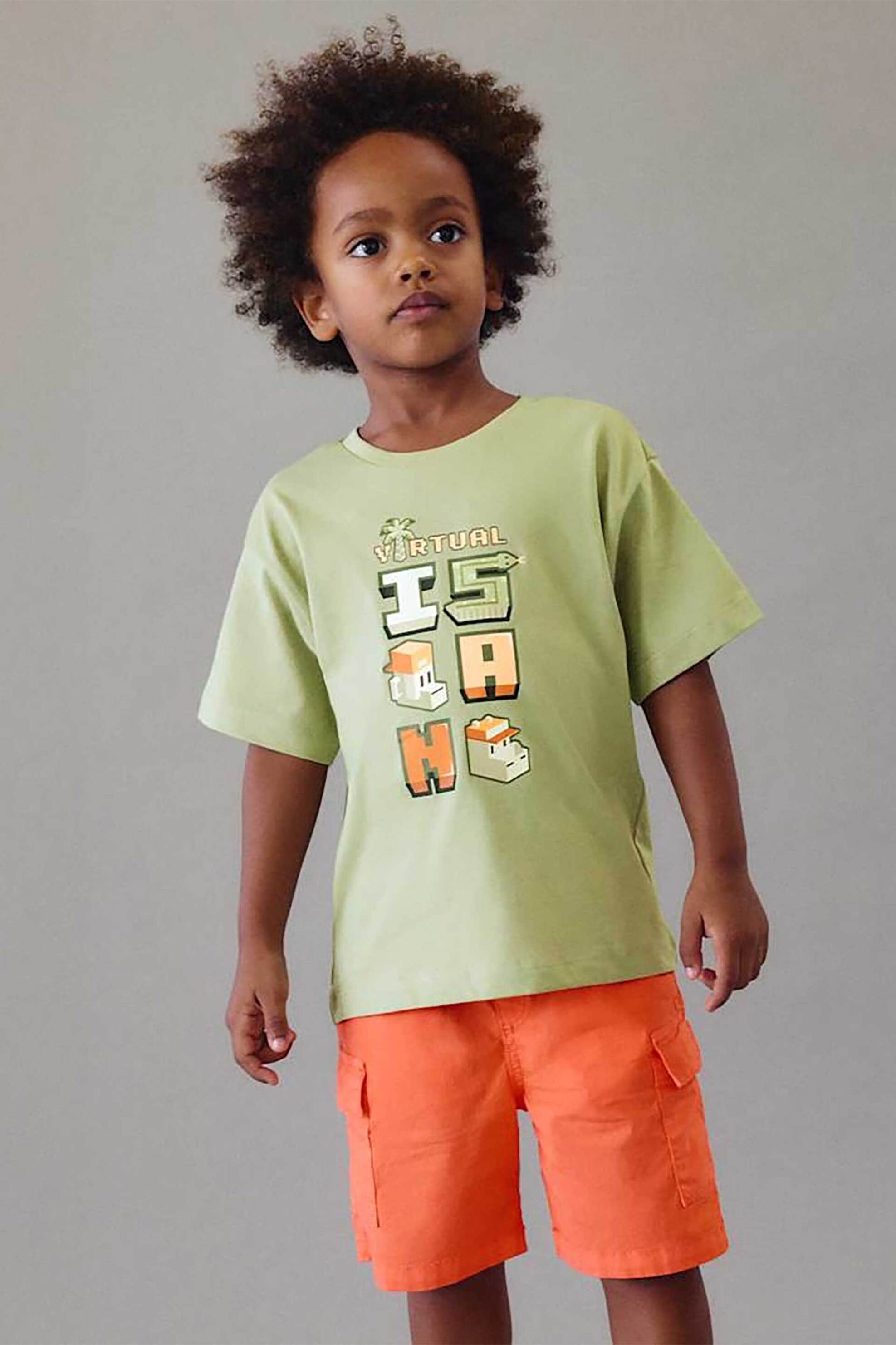 Mayoral παιδική βερμούδα cargo μονόχρωμη - 3214-S26 Πορτοκαλί