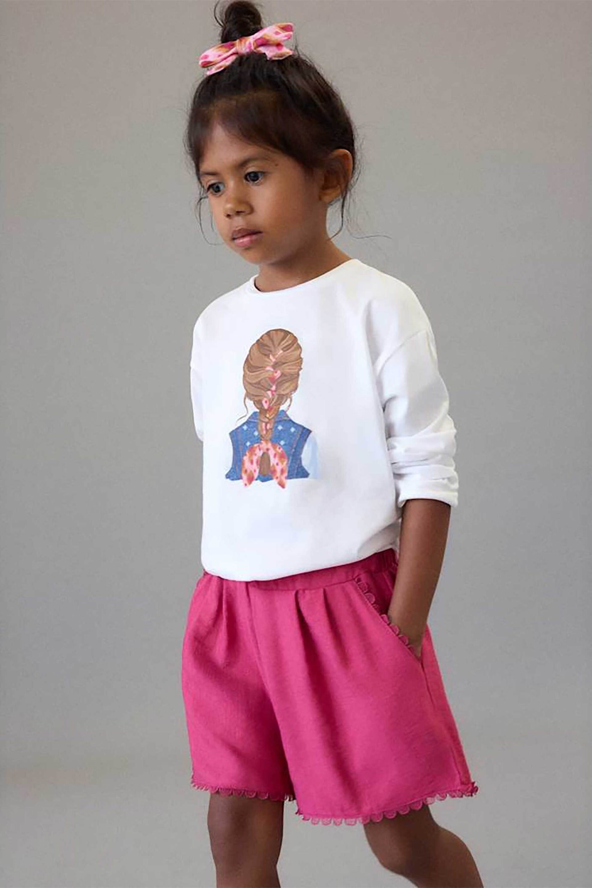 Mayoral παιδικό σορτς μονόχρωμο - 3222-S26 Ροζ Ανοιχτό