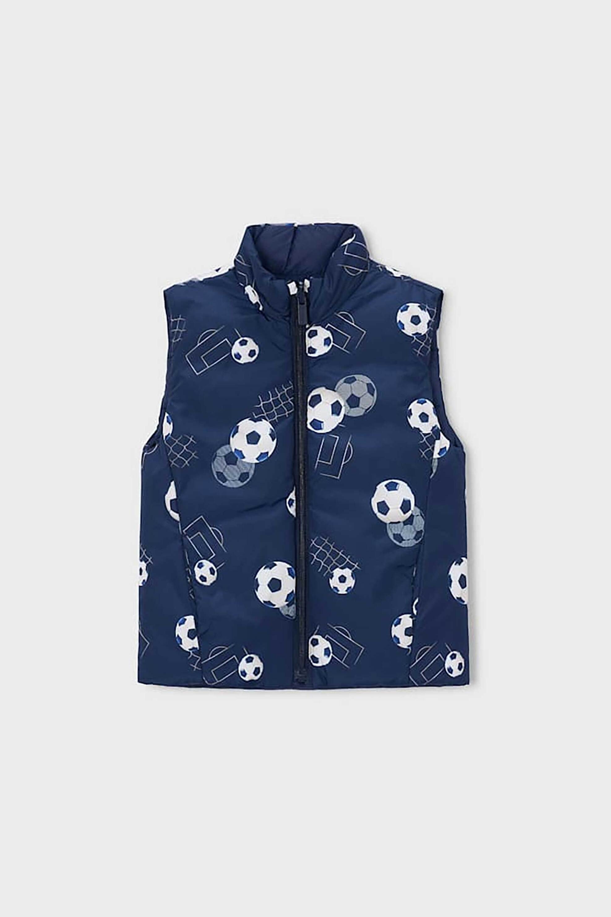 Mayoral παιδικό γιλέκο μπουφάν διπλής όψης - 3380-S26 Μπλε Σκούρο