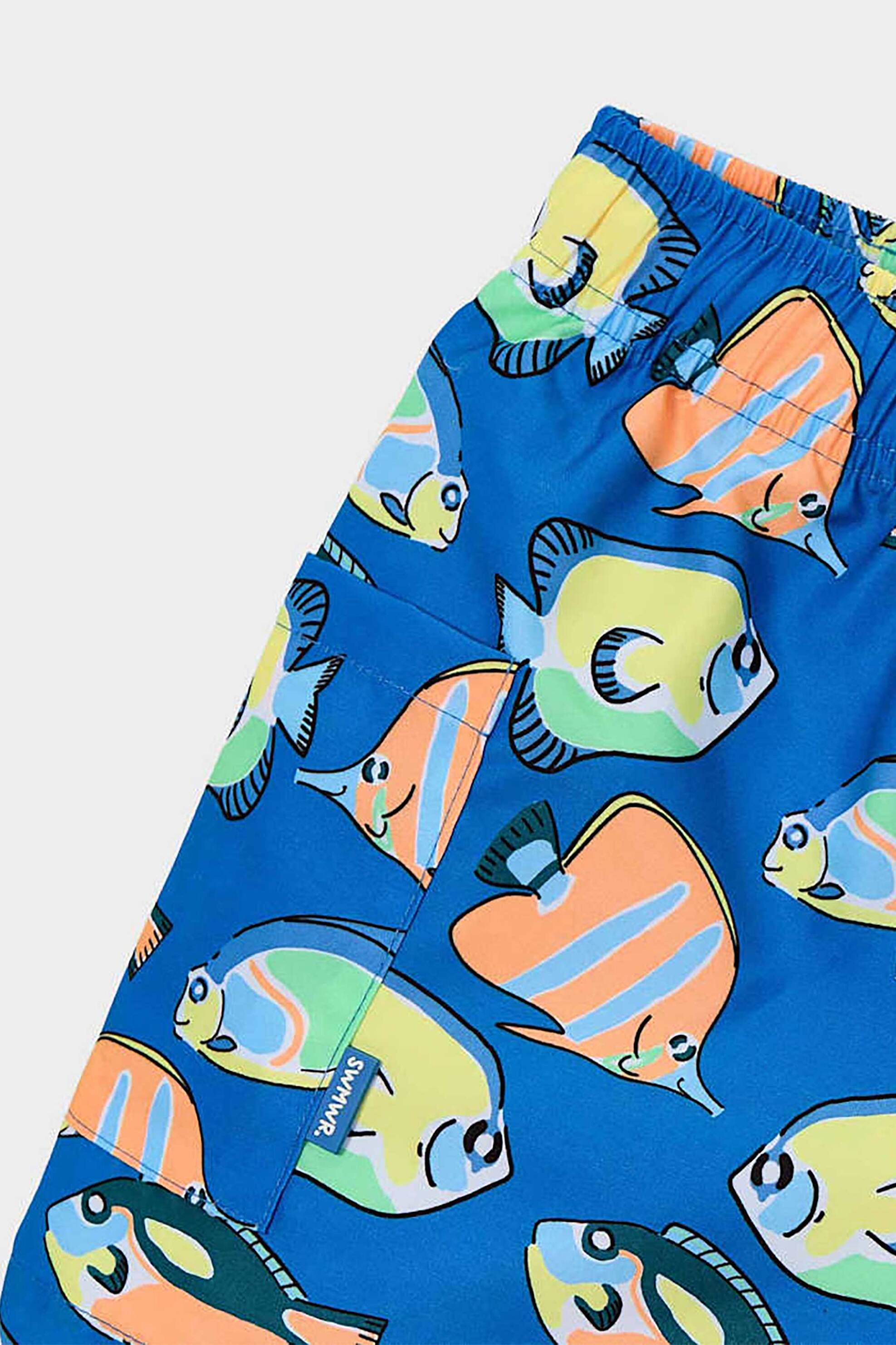 Mayoral παιδικό μαγιό βερμούδα με all-over print - 3612-S26 Μπλε φωτογραφία