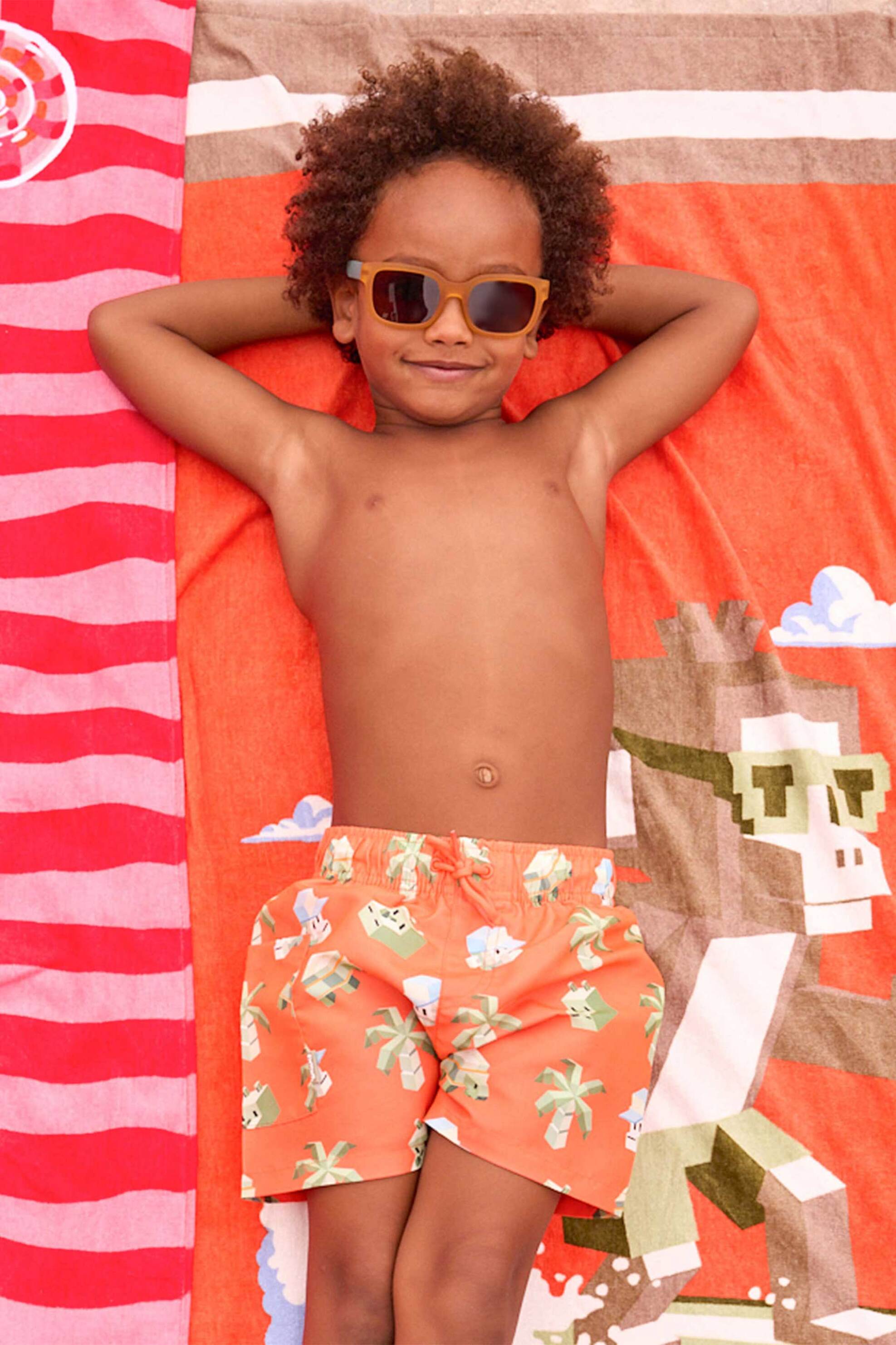 Mayoral παιδικό μαγιό βερμούδα με all-over print - 3612-S26 Πορτοκαλί