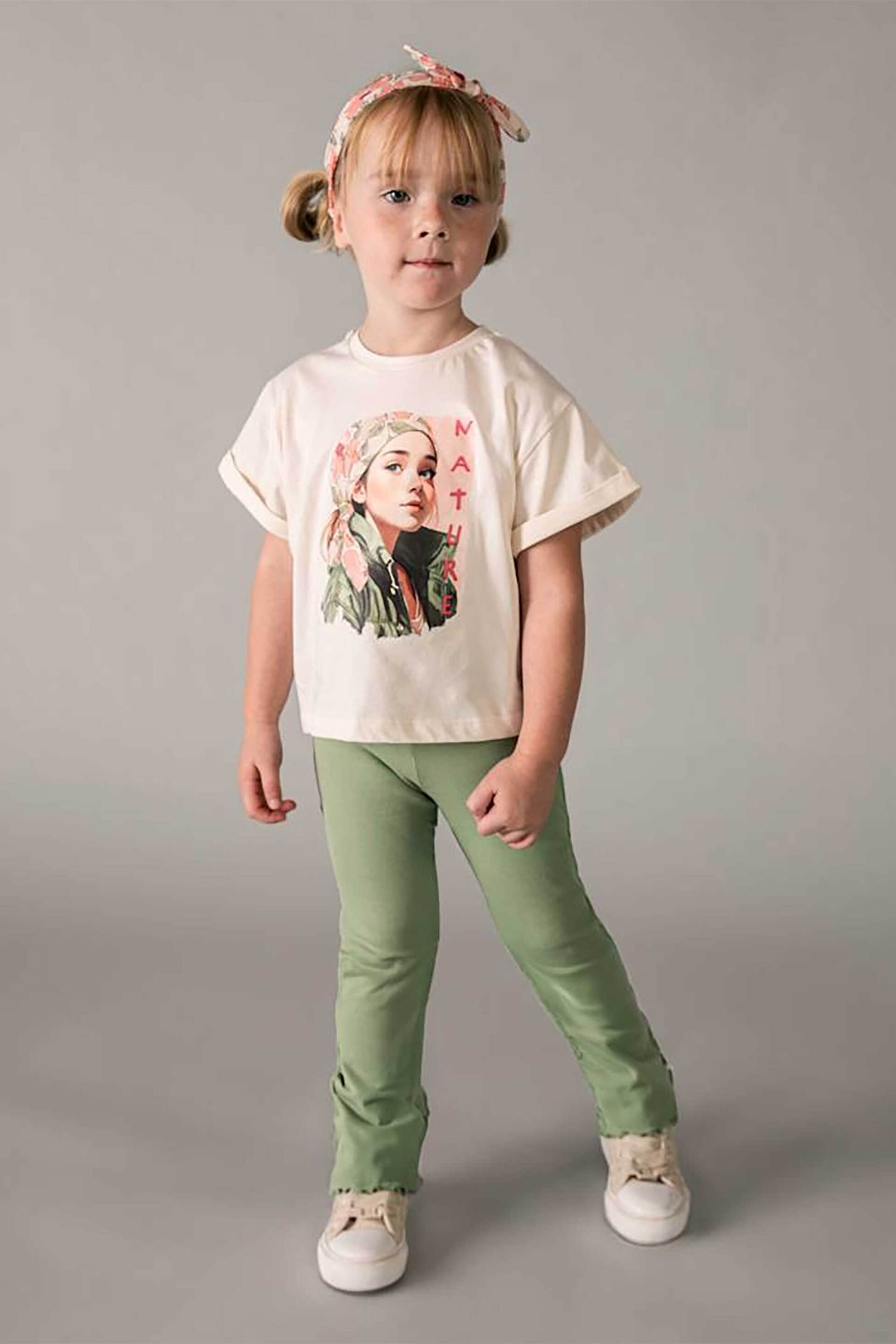 Mayoral παιδικό κολάν μονόχρωμο με ελαστική μέση - 3720-S26 Πράσινο