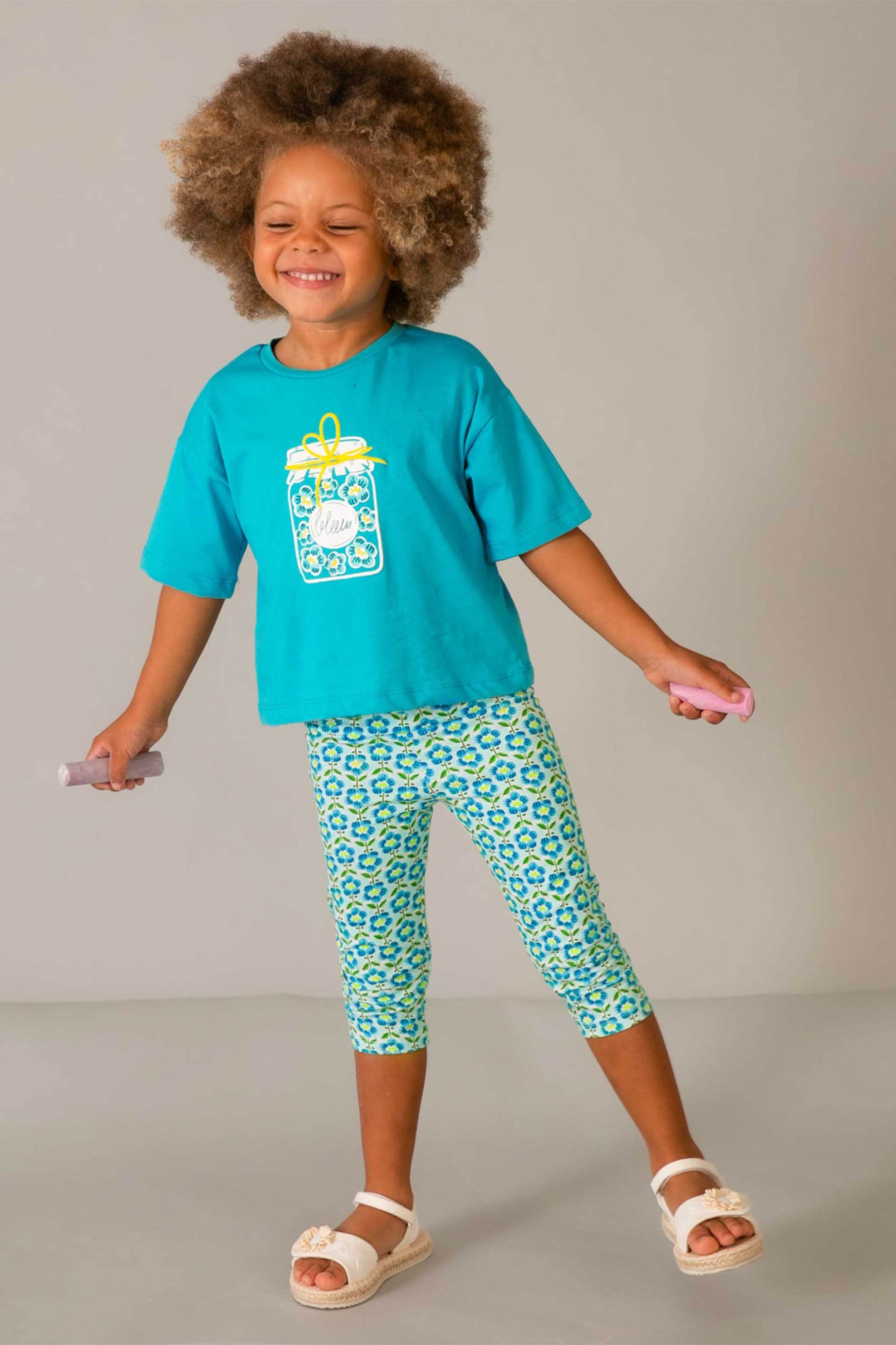 Mayoral παιδικό κολάν με all-over print και ελαστική μέση - 3722-S26 Μπλε Σκούρο