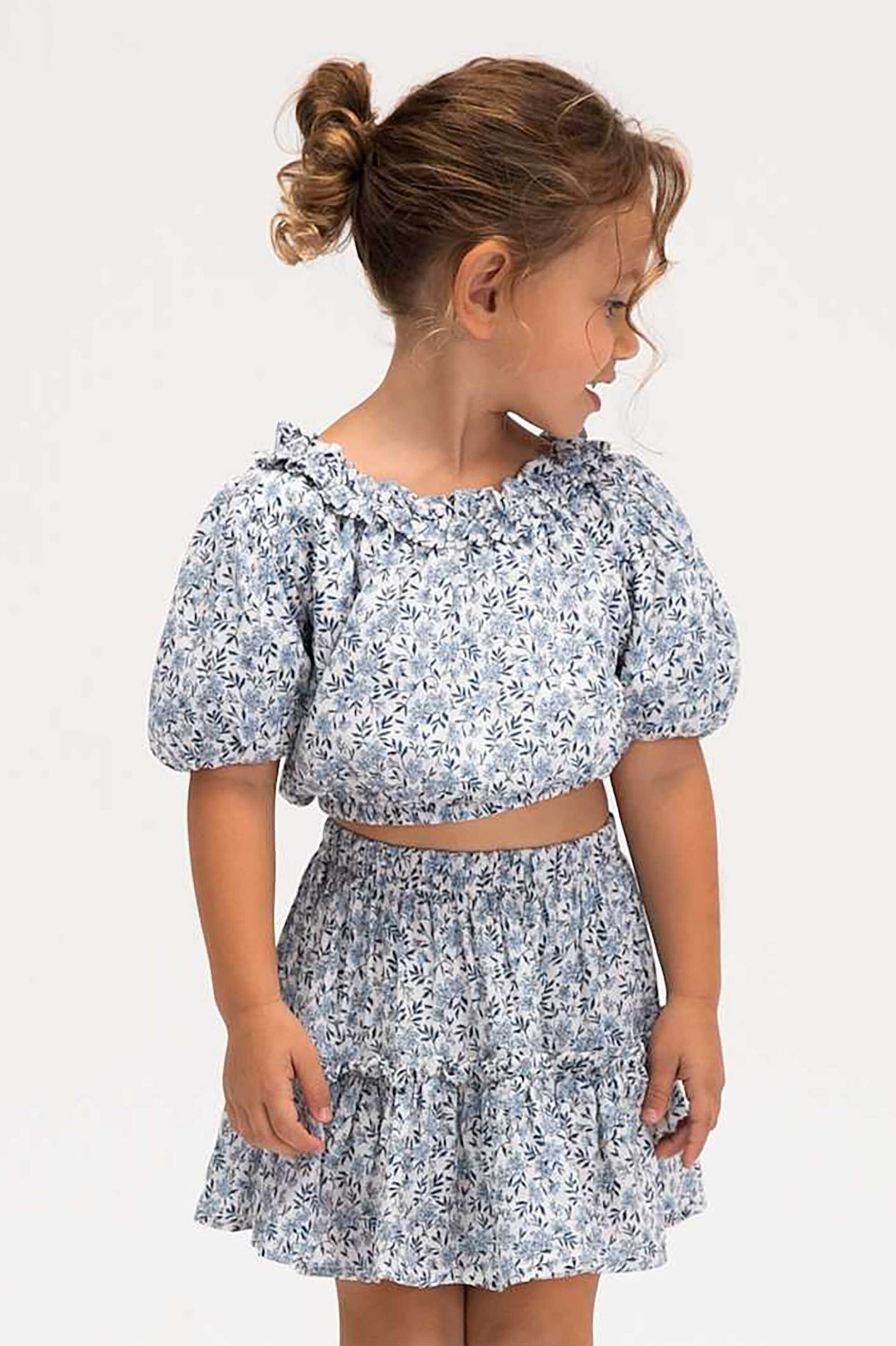 Mayoral παιδική φούστα με all-over print - 3903-S26 Γαλάζιο