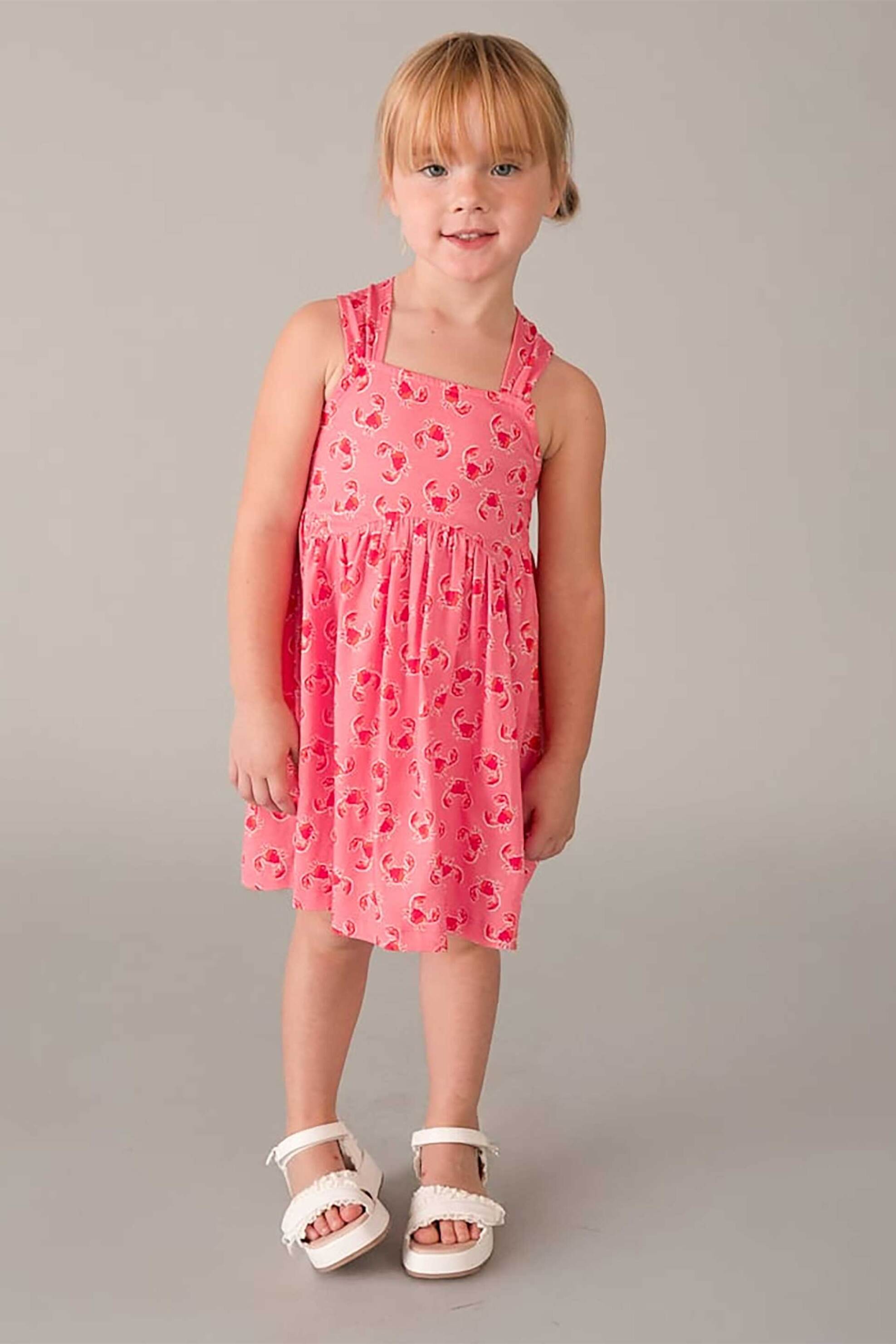 Mayoral παιδικό φόρεμα αμάνικο με all-over print - 3944-S26 Ροζ
