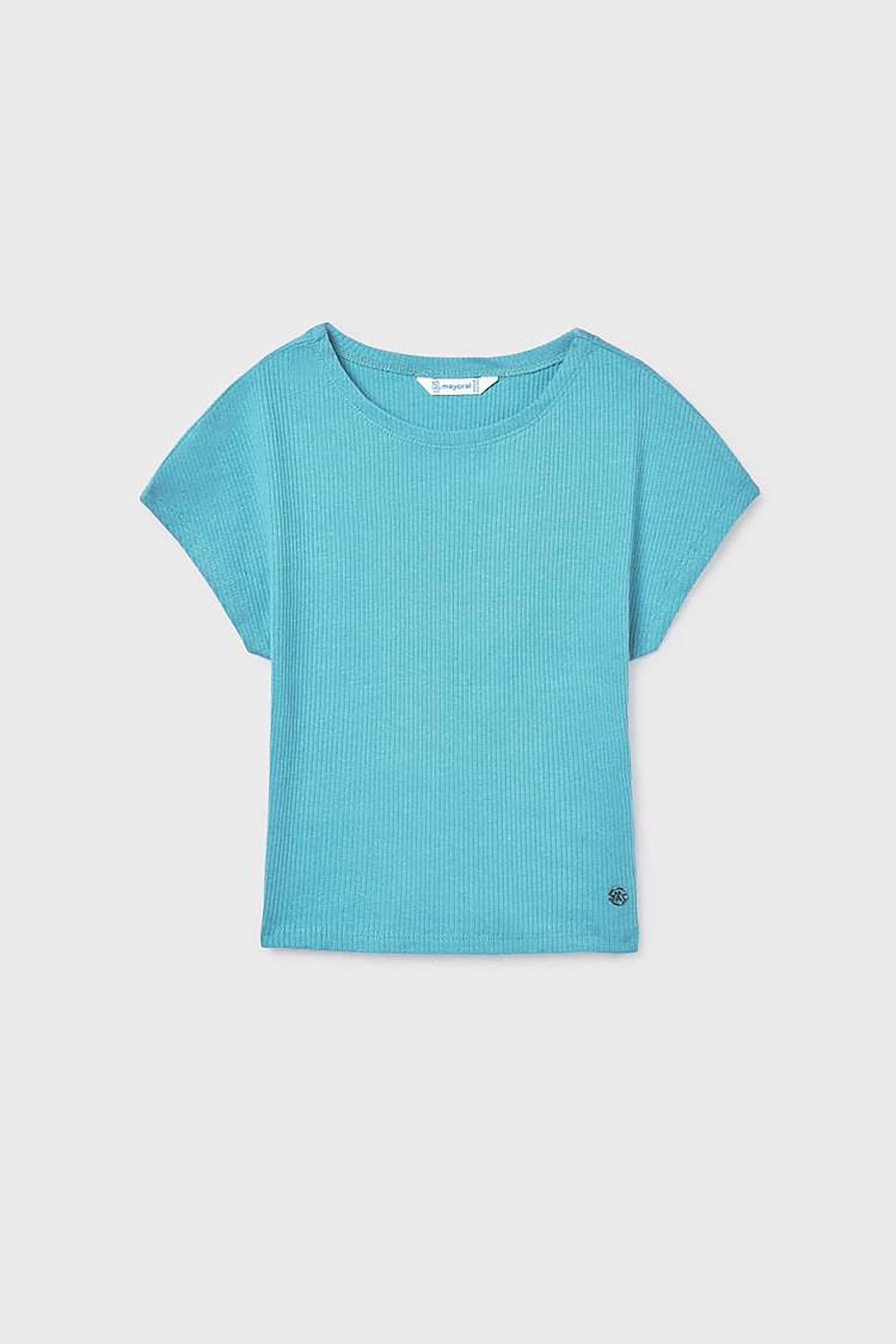 Mayoral παιδική μπλούζα μονόχρωμη - 6008-S26 Πετρόλ