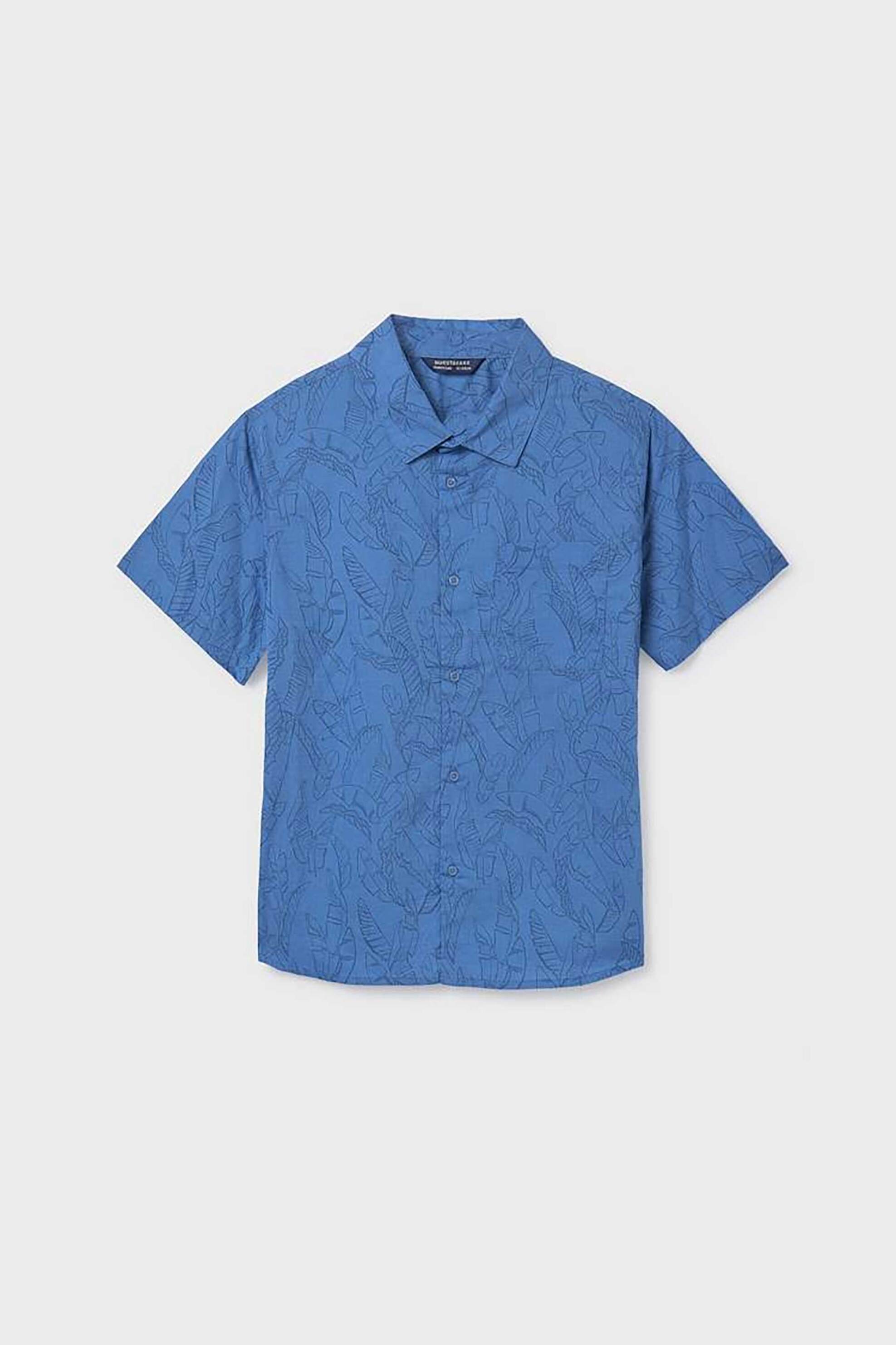 Mayoral παιδικό πουκάμισο με all-over print - 6172-S26 Μπλε