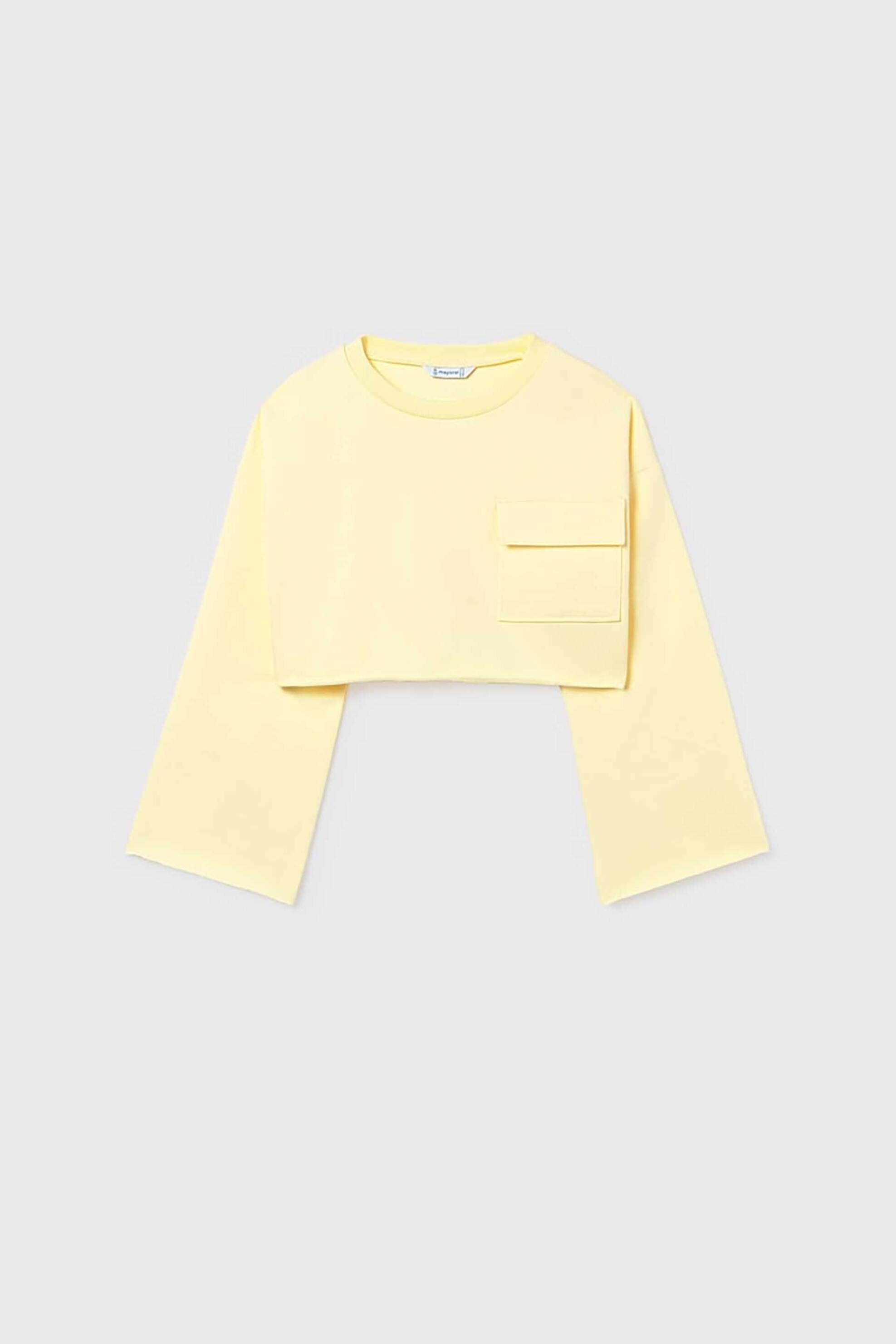Mayoral παιδικό σετ μπλούζα αμάνικη και μπλούζα φούτερ (2 τεμάχια) - 6402-S26 Κίτρινο φωτογραφία