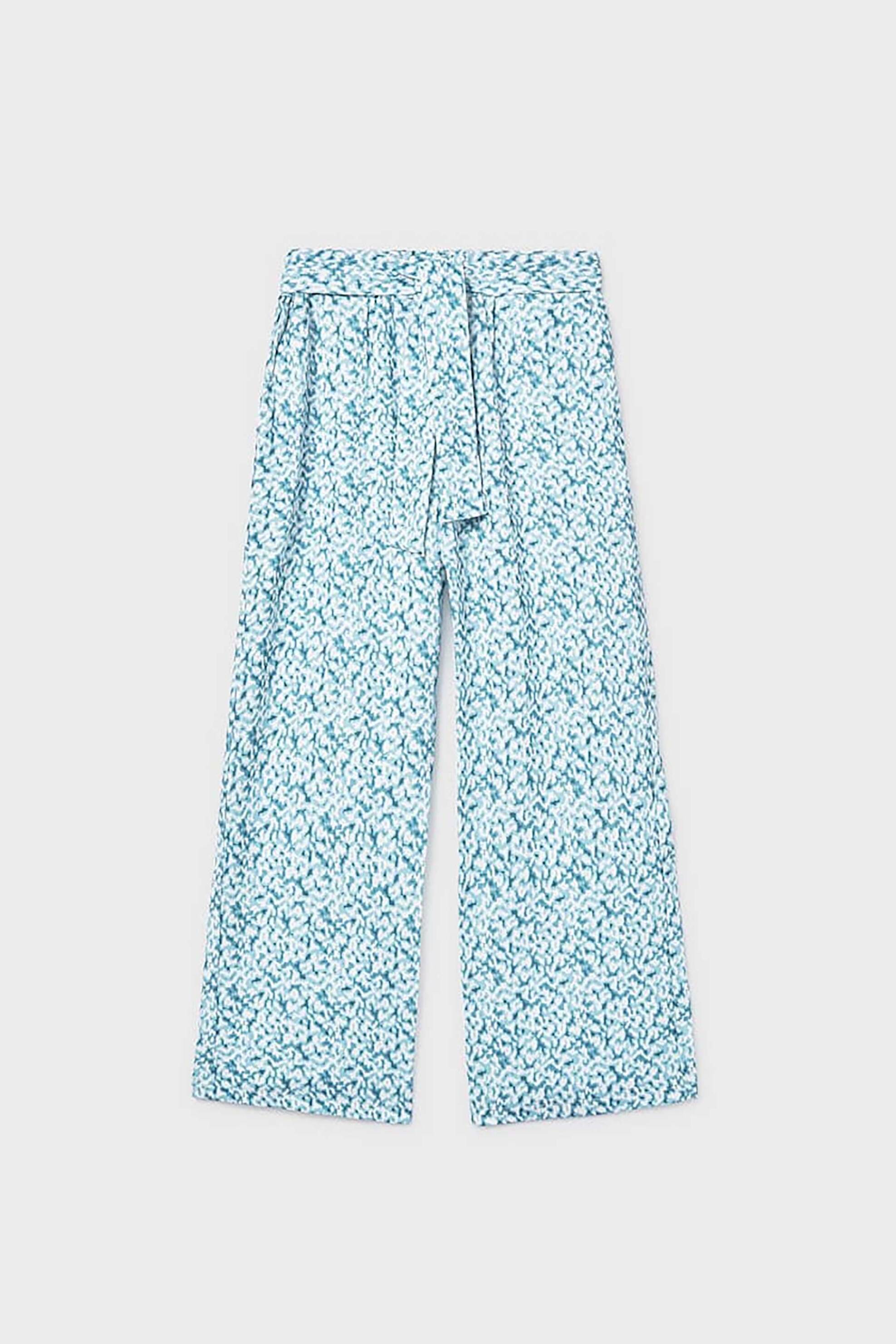 Mayoral παιδικό παντελόνι με all-over print - 6553-S26 Πετρόλ φωτογραφία