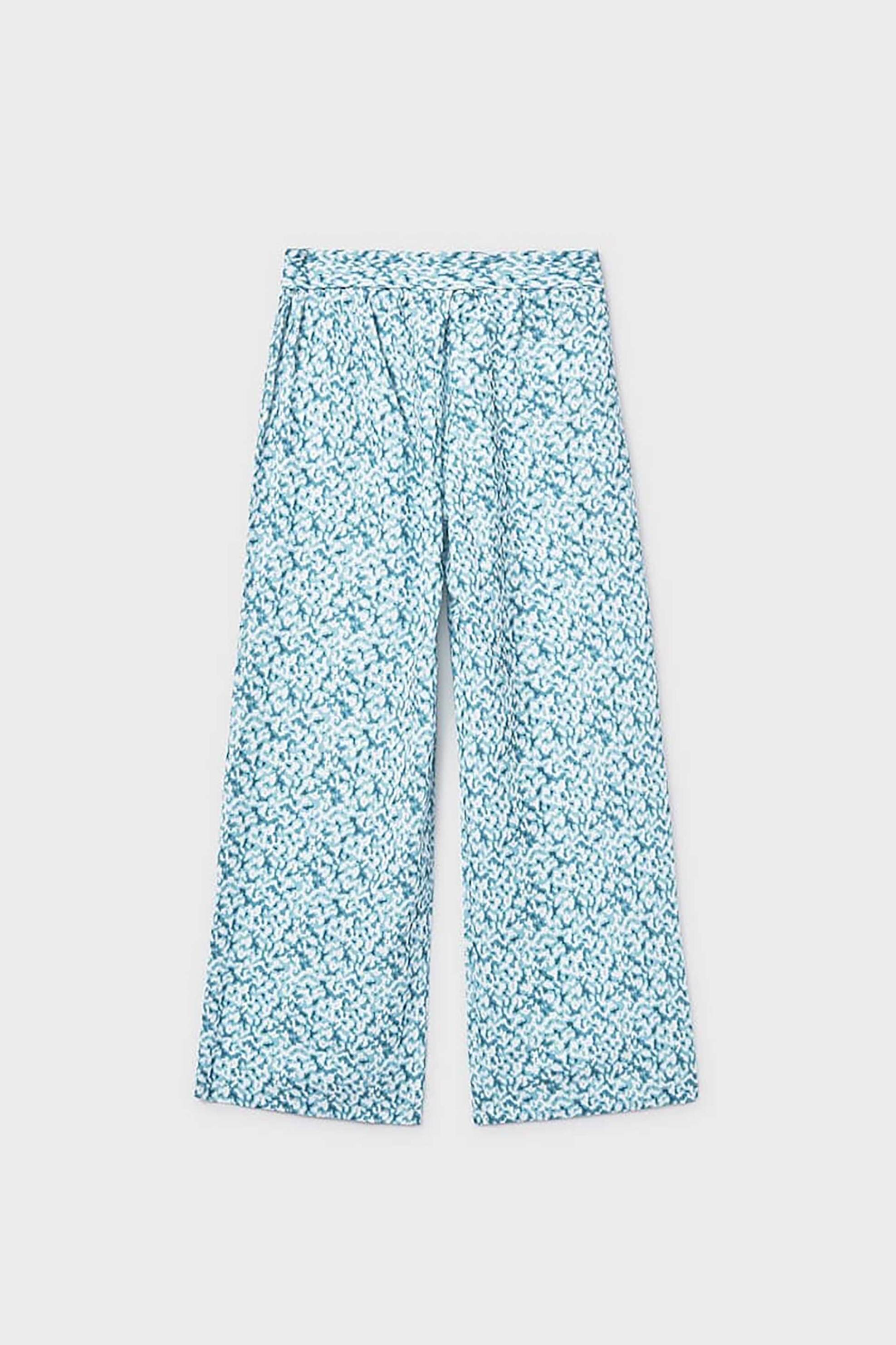 Mayoral παιδικό παντελόνι με all-over print - 6553-S26 Πετρόλ φωτογραφία