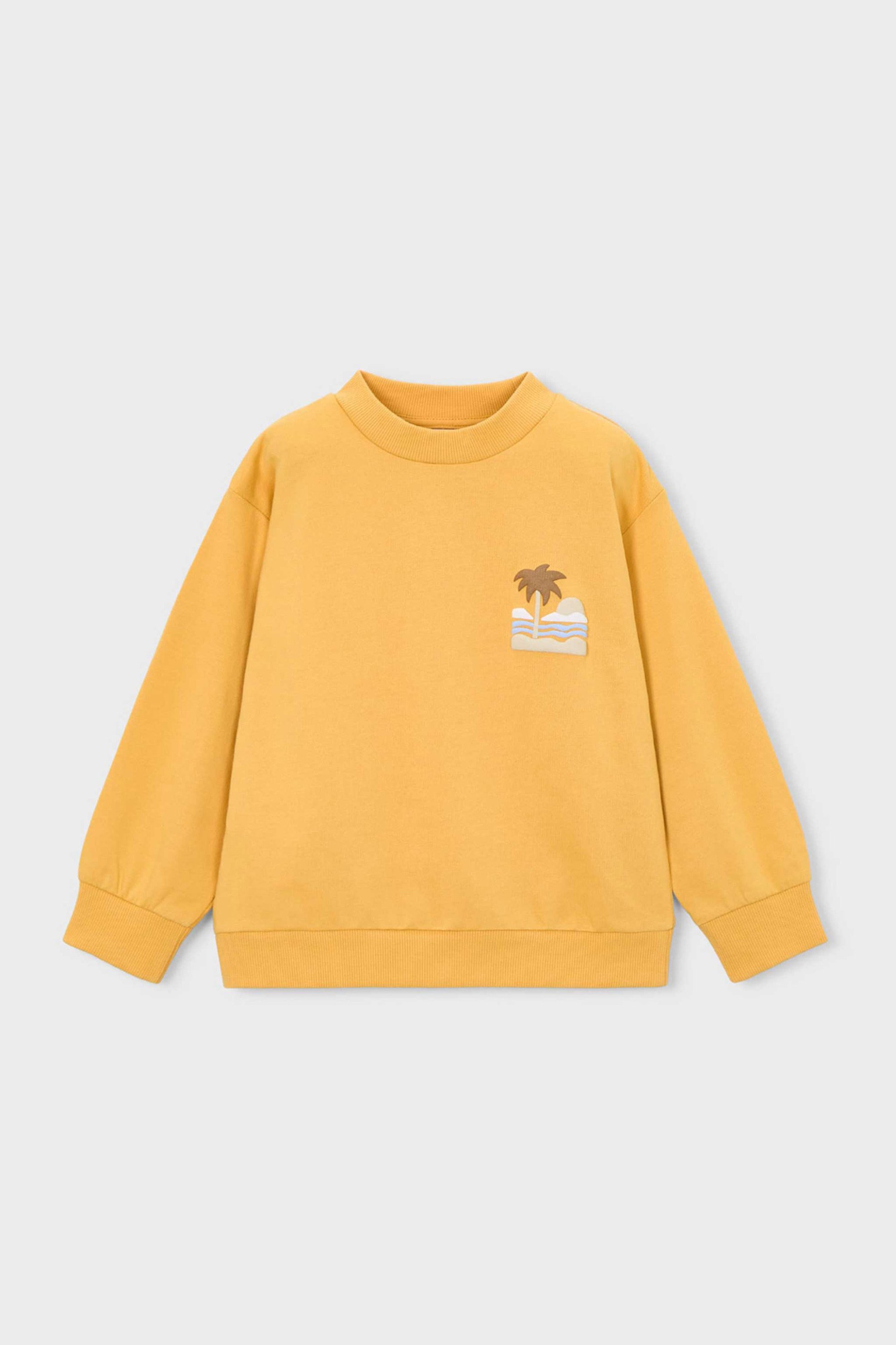 Mayoral παιδική μπλούζα φούτερ με print - 3434-S26 Ροδακινί