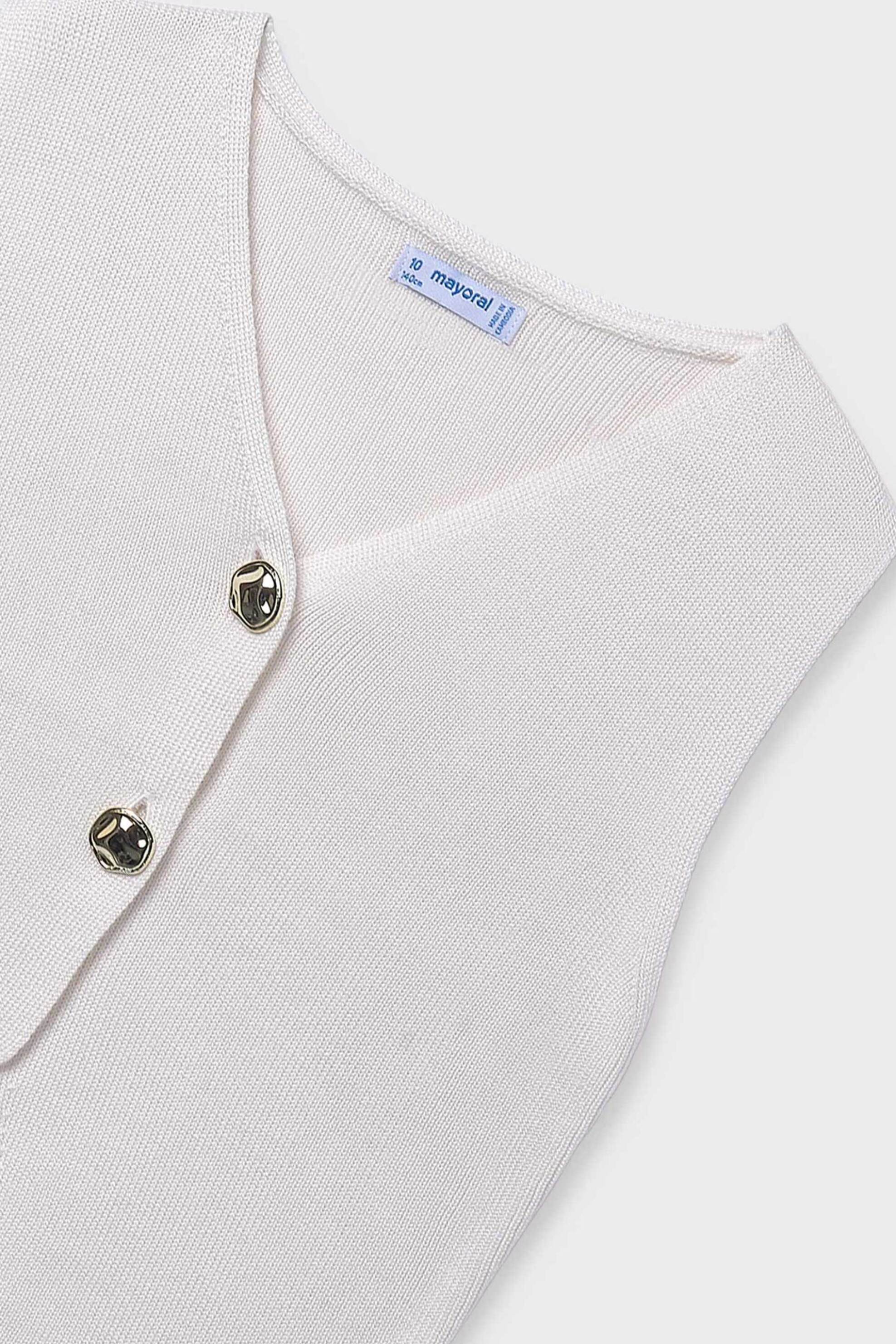 Mayoral Παιδικό Αμάνικο Τοπ με Πλεκτό Σχέδιο Cropped - 6020-S26 Μπεζ
