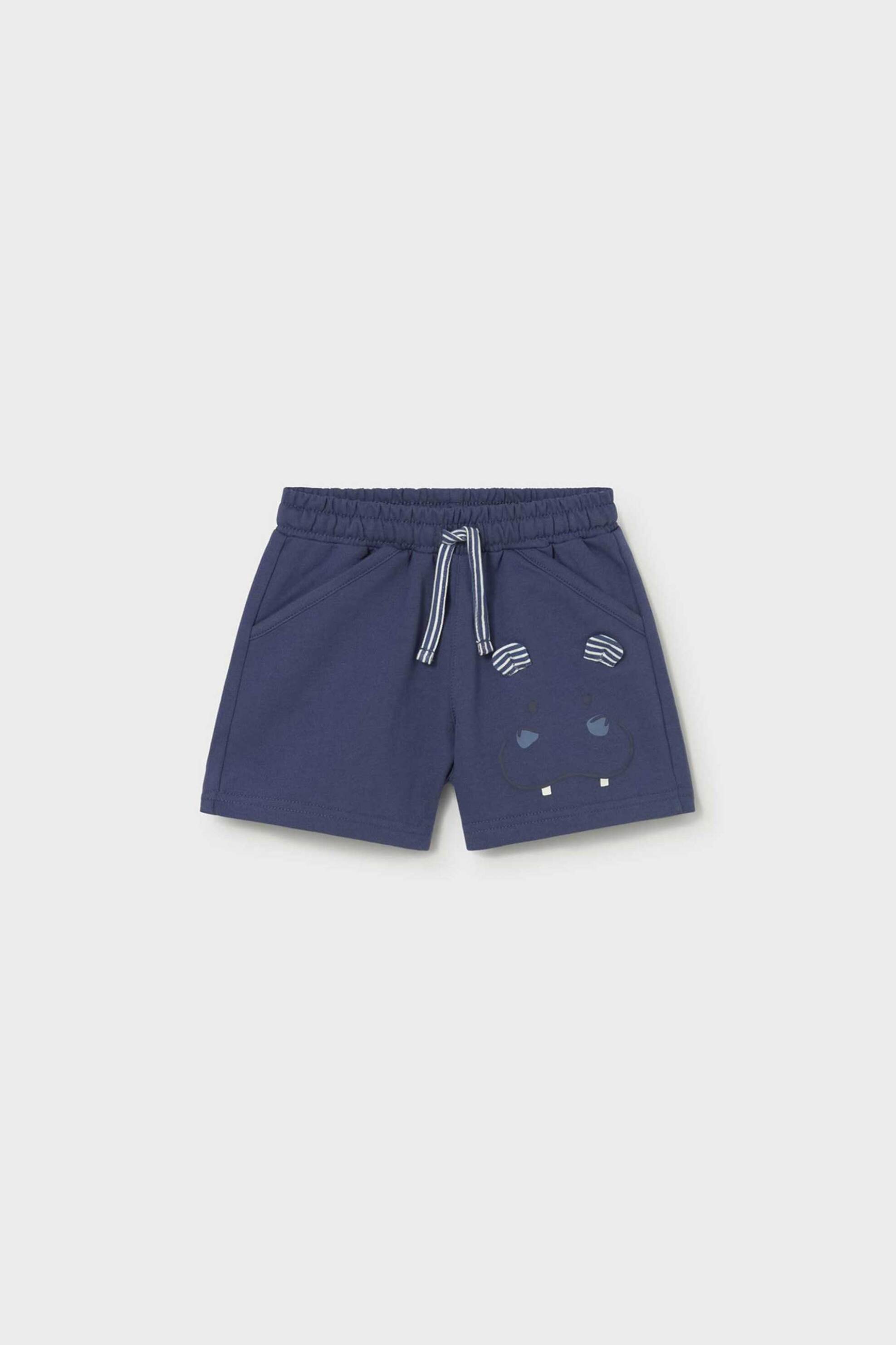 Mayoral βρεφική βερμούδα με print - 1222-S26 Μπλε Σκούρο