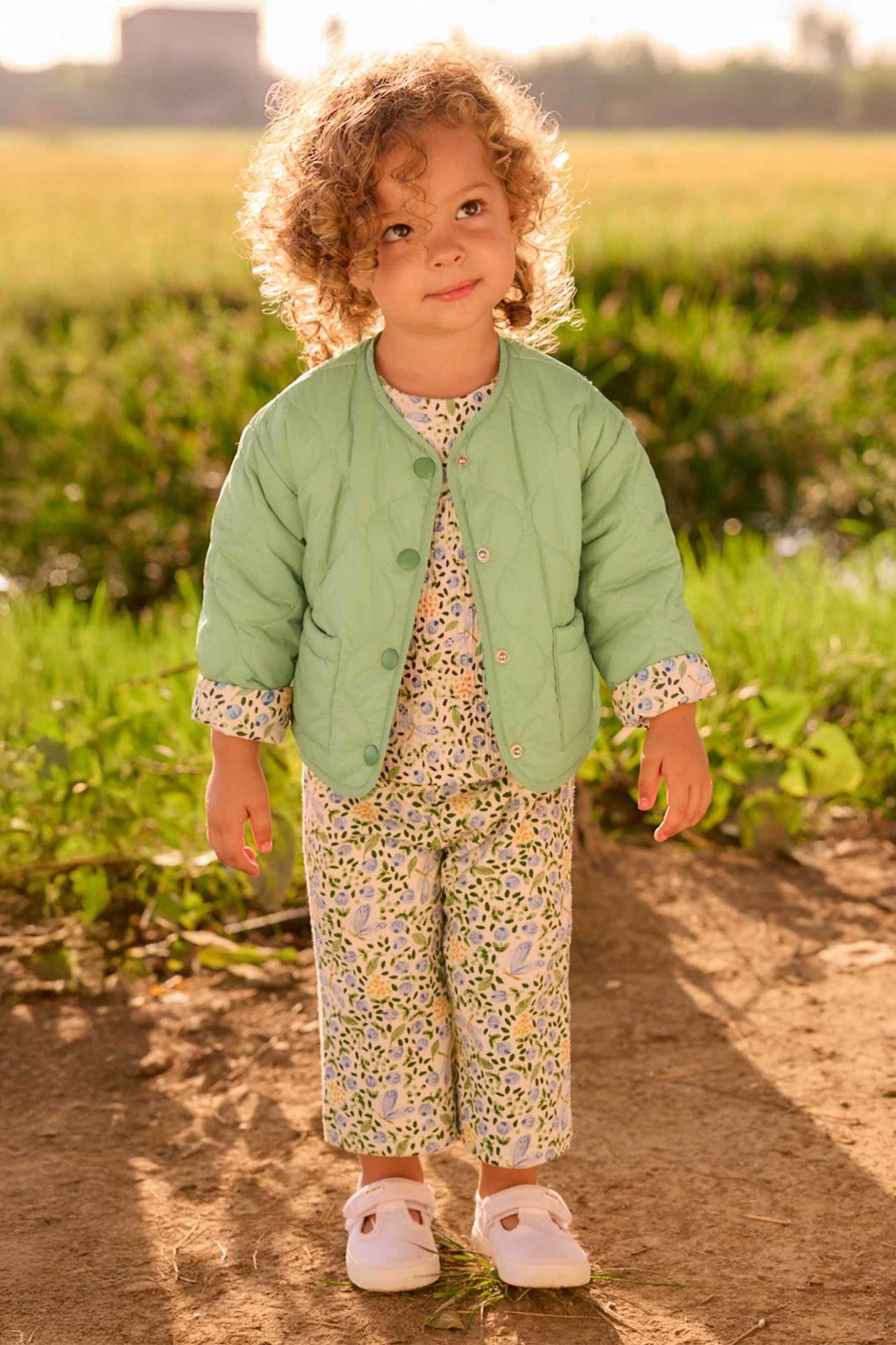 Mayoral βρεφικό παντελόνι με ελαστική μέση και floral print - 1509-S26 Σιελ