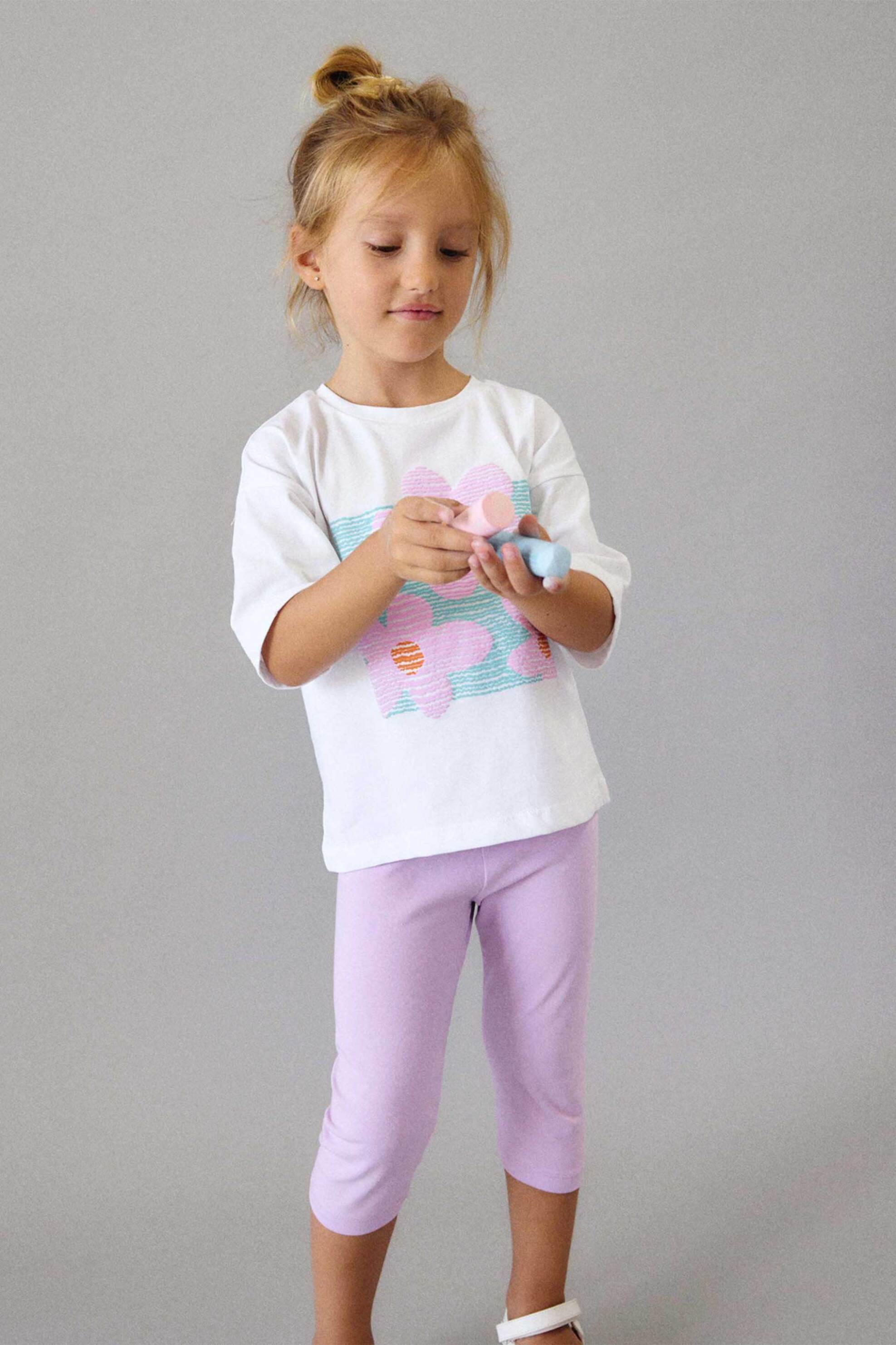 Mayoral παιδικό T-shirt με print Regular Fit - 3016-S26 Λευκό