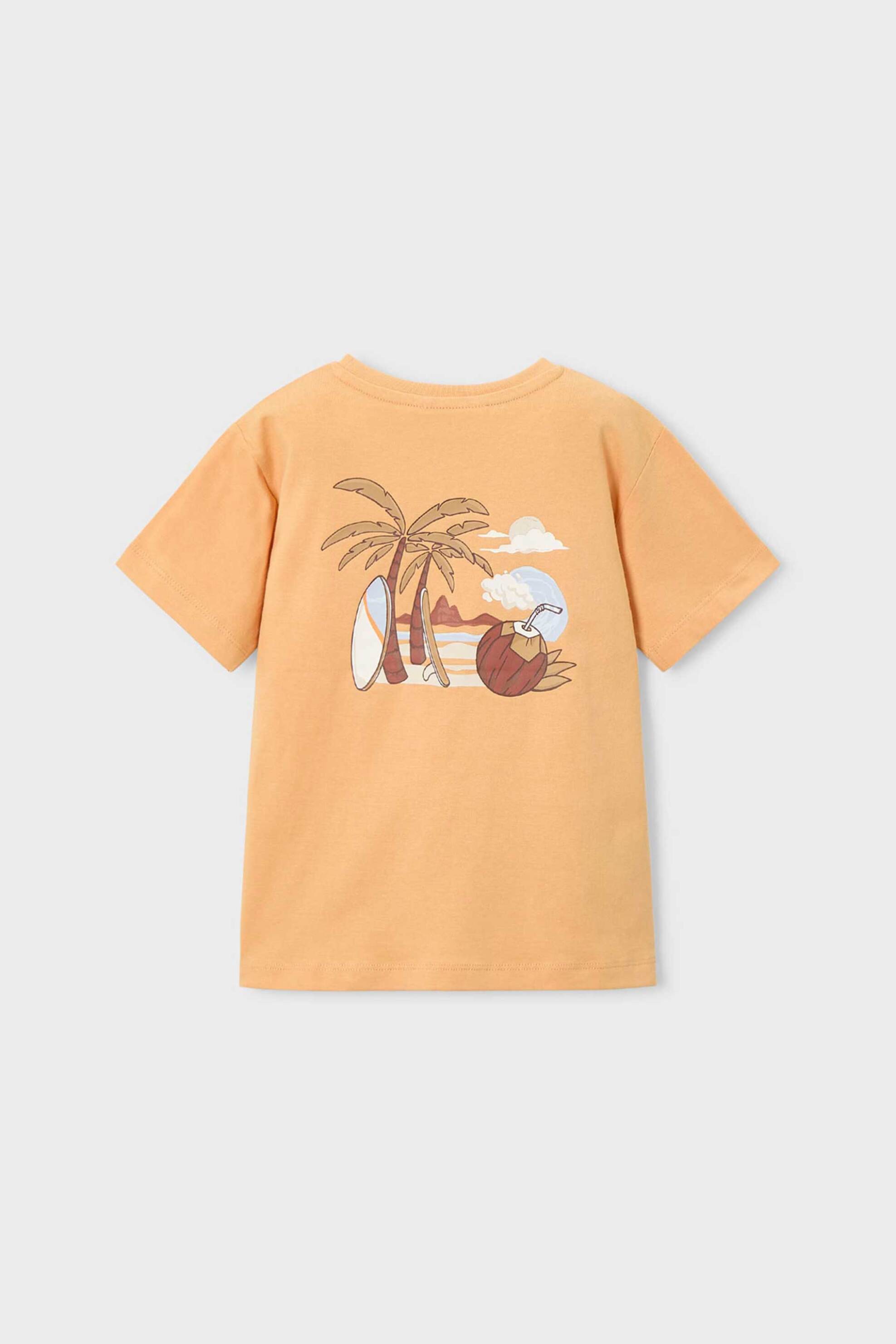 Mayoral Παιδικό Σετ T-Shirt με Print Regular Fit (2 Τεμάχια) - 3063-S26 Ροδακινί