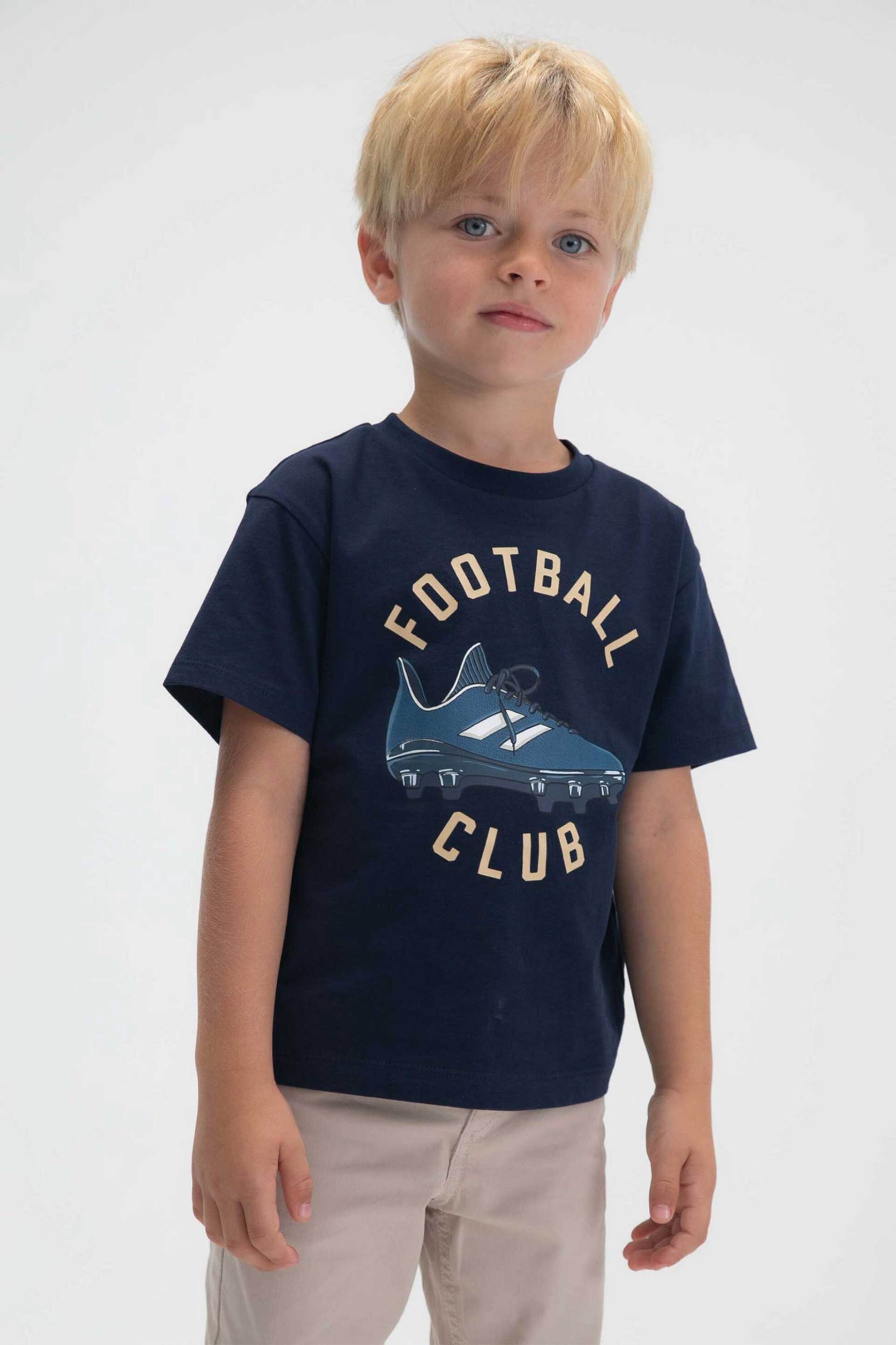 Mayoral παιδικό T-shirt με print Regular Fit - 3072-S26 Μπλε Σκούρο