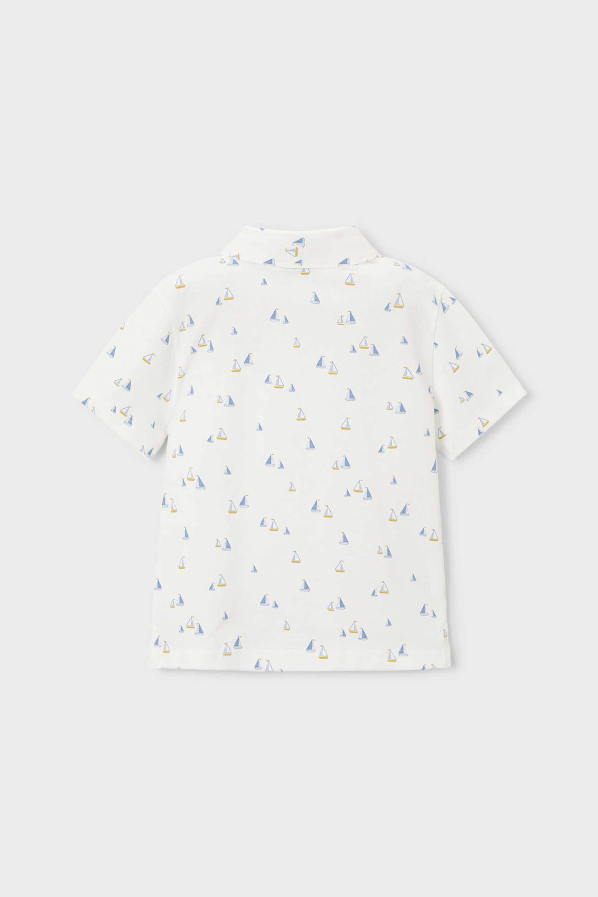 Mayoral Παιδική Μπλούζα Πόλο με All-Over Print - 3101-S26 Λευκό