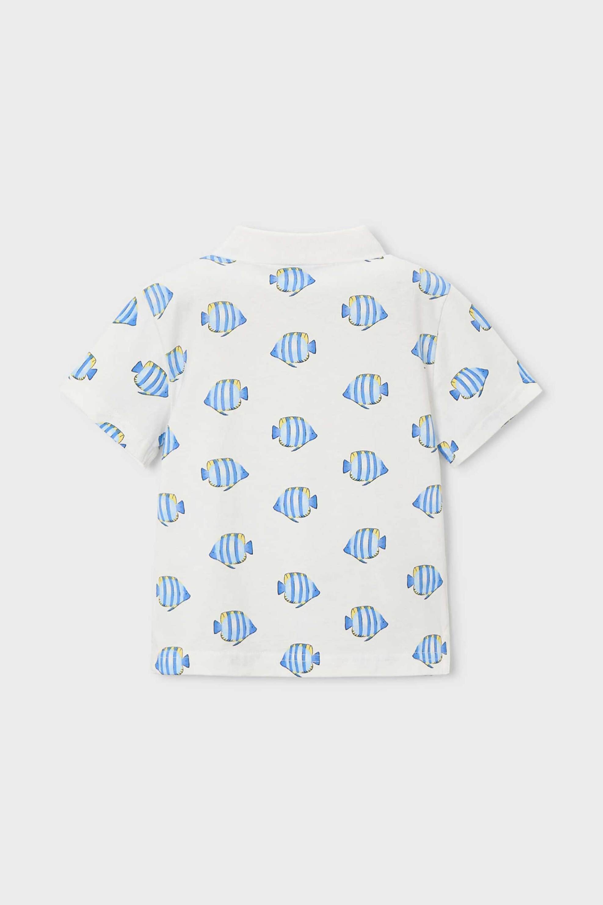 Mayoral Παιδική Μπλούζα Πόλο με All-Over Print - 3104-S26 Μπλε Σκούρο