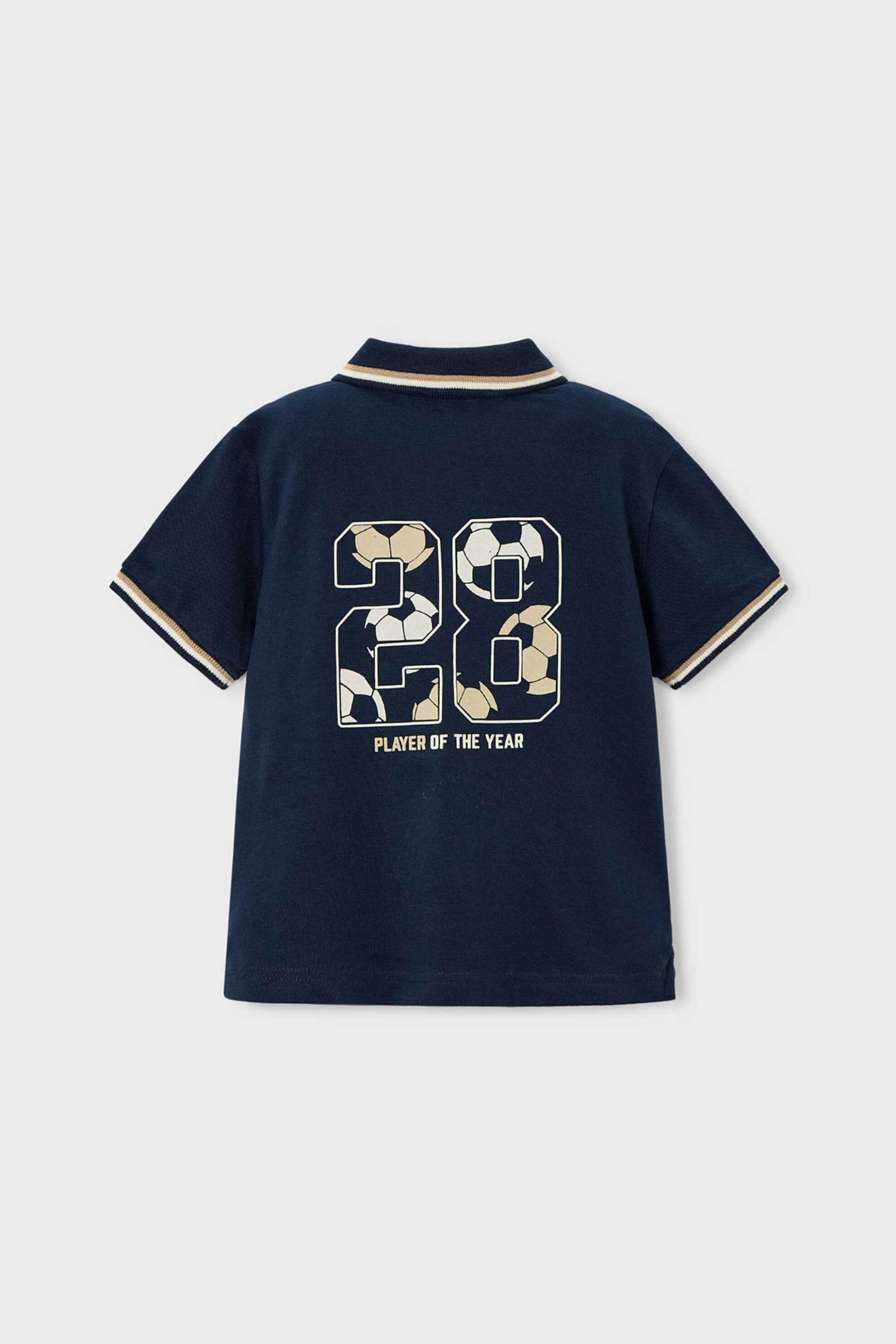 Mayoral Παιδική Μπλούζα Πόλο με Print Regular Fit - 3108-S26 Μπλε Σκούρο