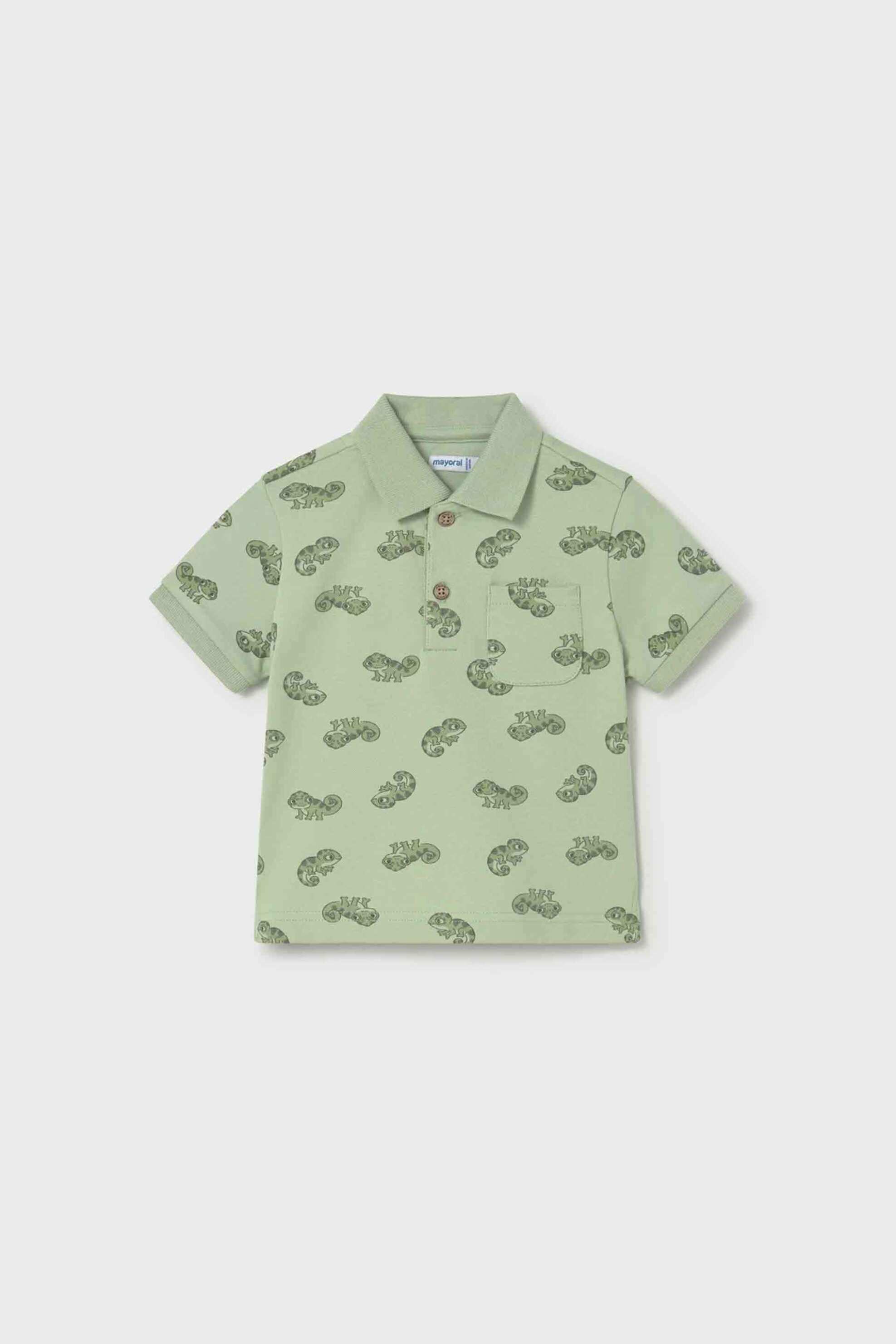 Mayoral βρεφική μπλούζα πόλο με all-over print - 1108-S26 Πράσινο